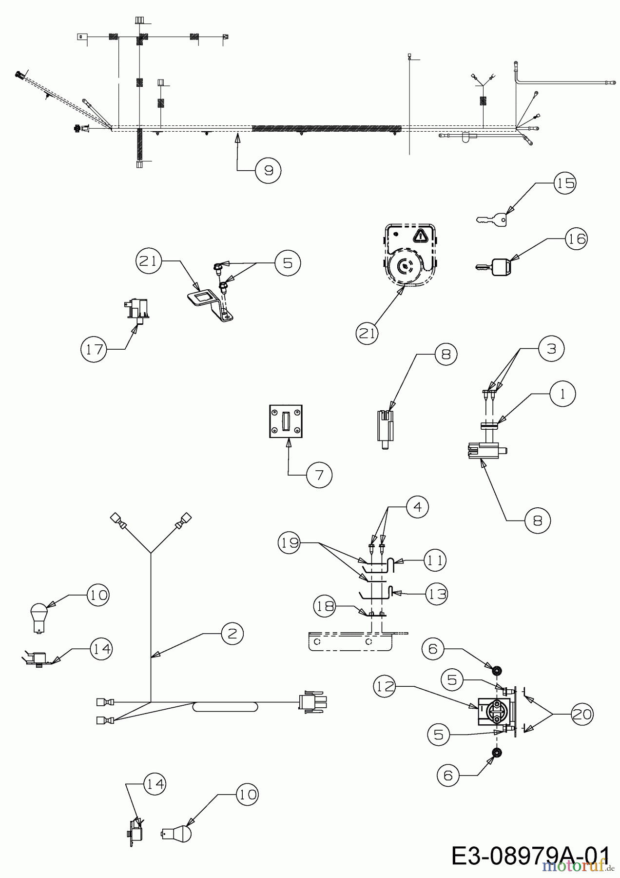  Yard-Man Rasentraktoren HG 6180 13AT614G643  (2004) Elektroteile