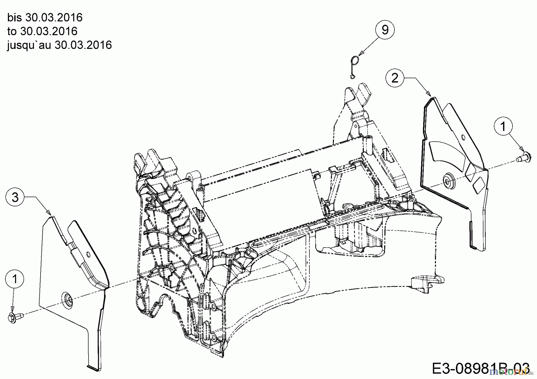MTD Motormäher mit Antrieb 53 SPOES 12AEPYS7600 (2016) Holmbraketten bis 30.03.2016