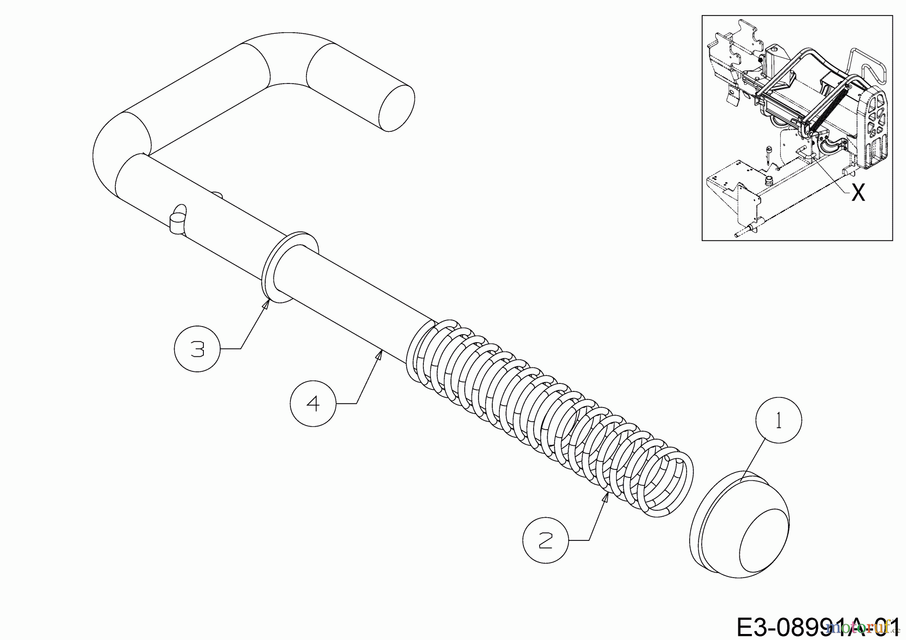 Cub Cadet Holzspalter LS 27 24BG5HM5710 (2015) Sicherungsstange