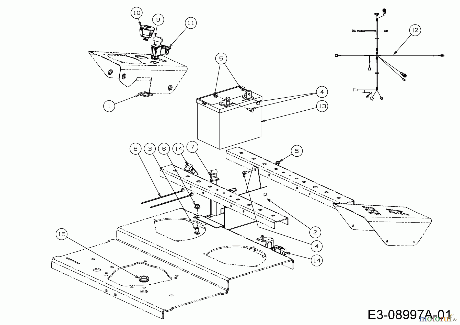 Cub Cadet Zero Turn Tank L 60 Commercial 53AN2RTD050  (2015) Elektroteile