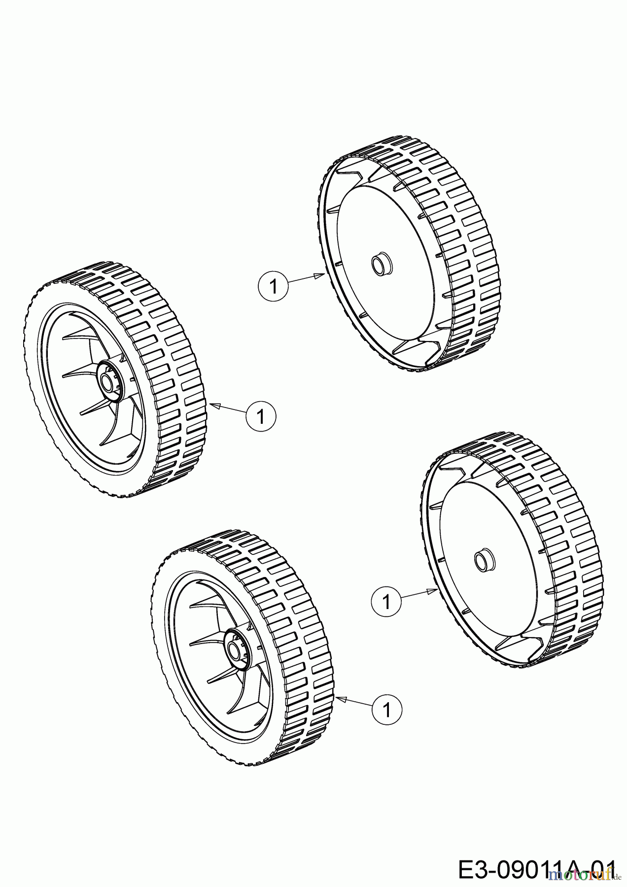 Mastercut Motormäher MC 46 PO 11A-J1M8659 (2015) Räder