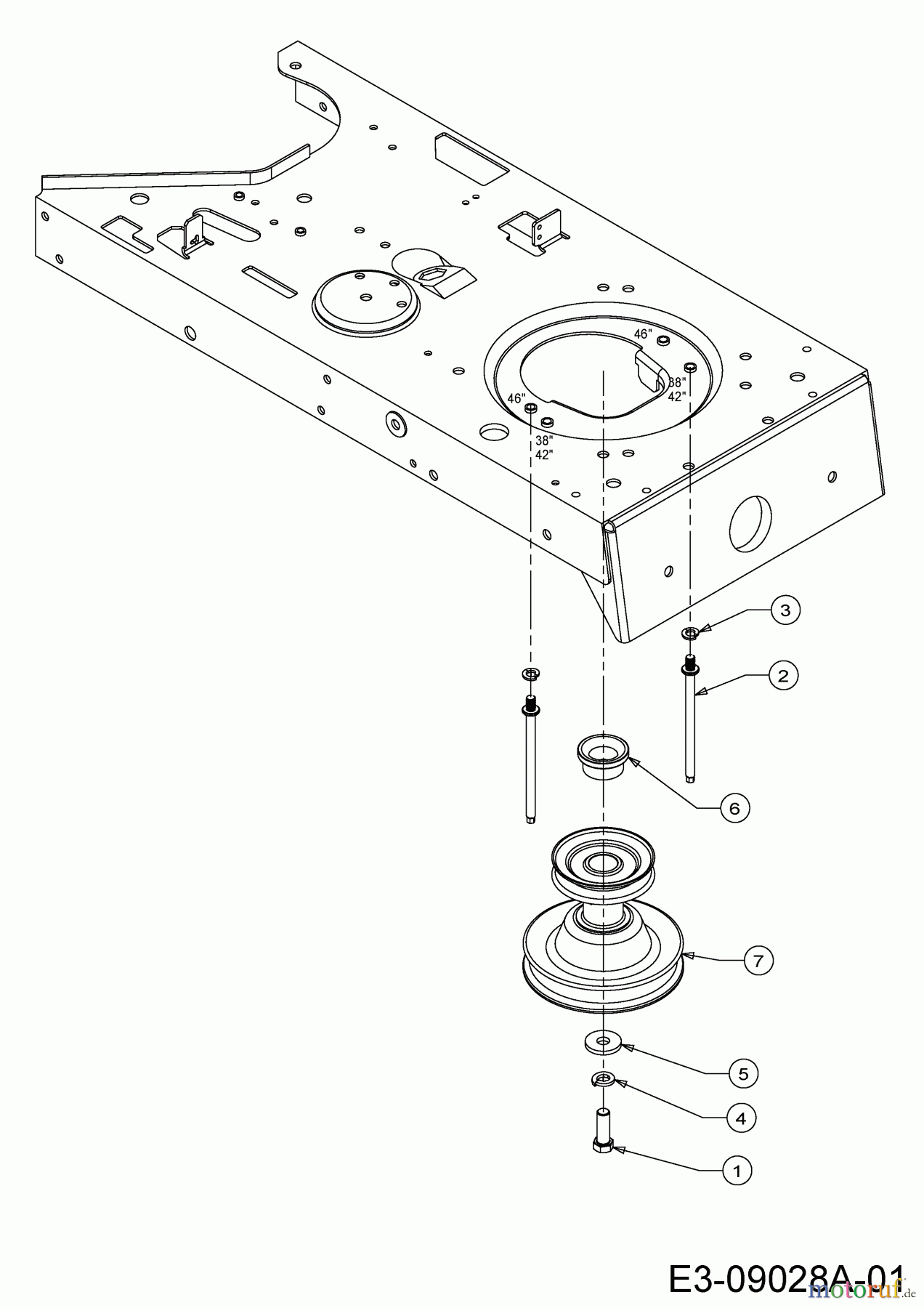  MTD Rasentraktoren H 145 13AA698F678  (2004) Motorkeilriemenscheibe