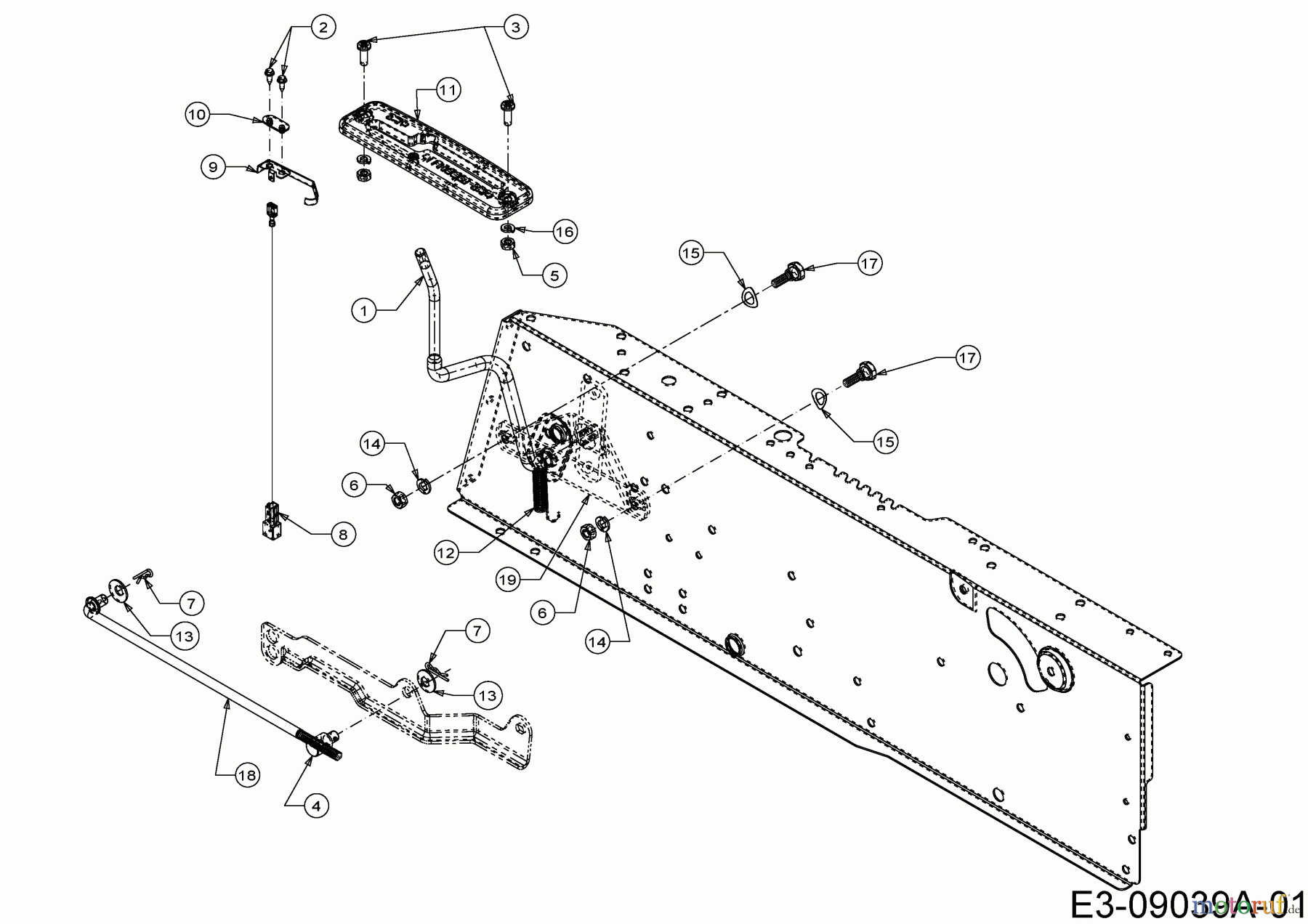  MTD Rasentraktoren H 145 13AA698F678  (2004) Geschwindigkeitsregelung