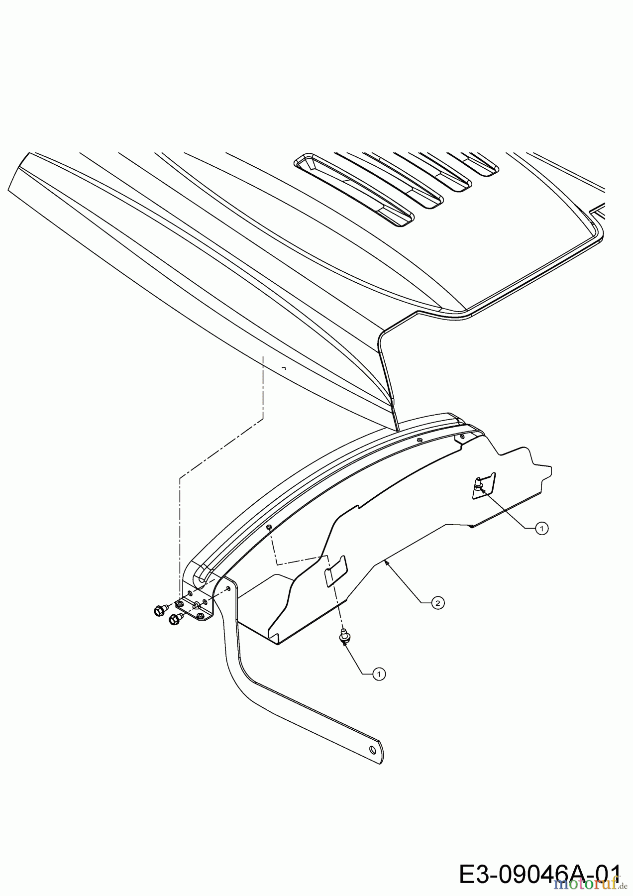 MTD Rasentraktoren H 180 13AQ698G678 (2004) Hitzeschutz
