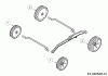 WOLF-Garten Expert Expert 37 E 18AWG1H-650 (2014) Ersatzteile Räder