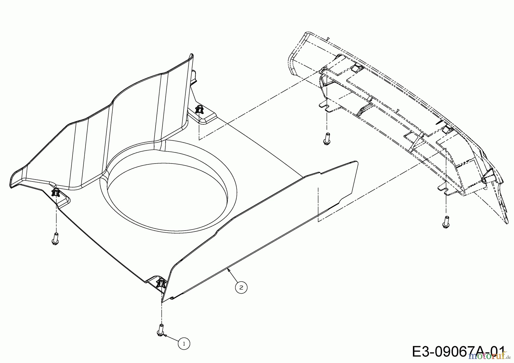  Cub Cadet Rasentraktoren CC 1024 KHN 13HQ91AN603  (2015) Luftführung