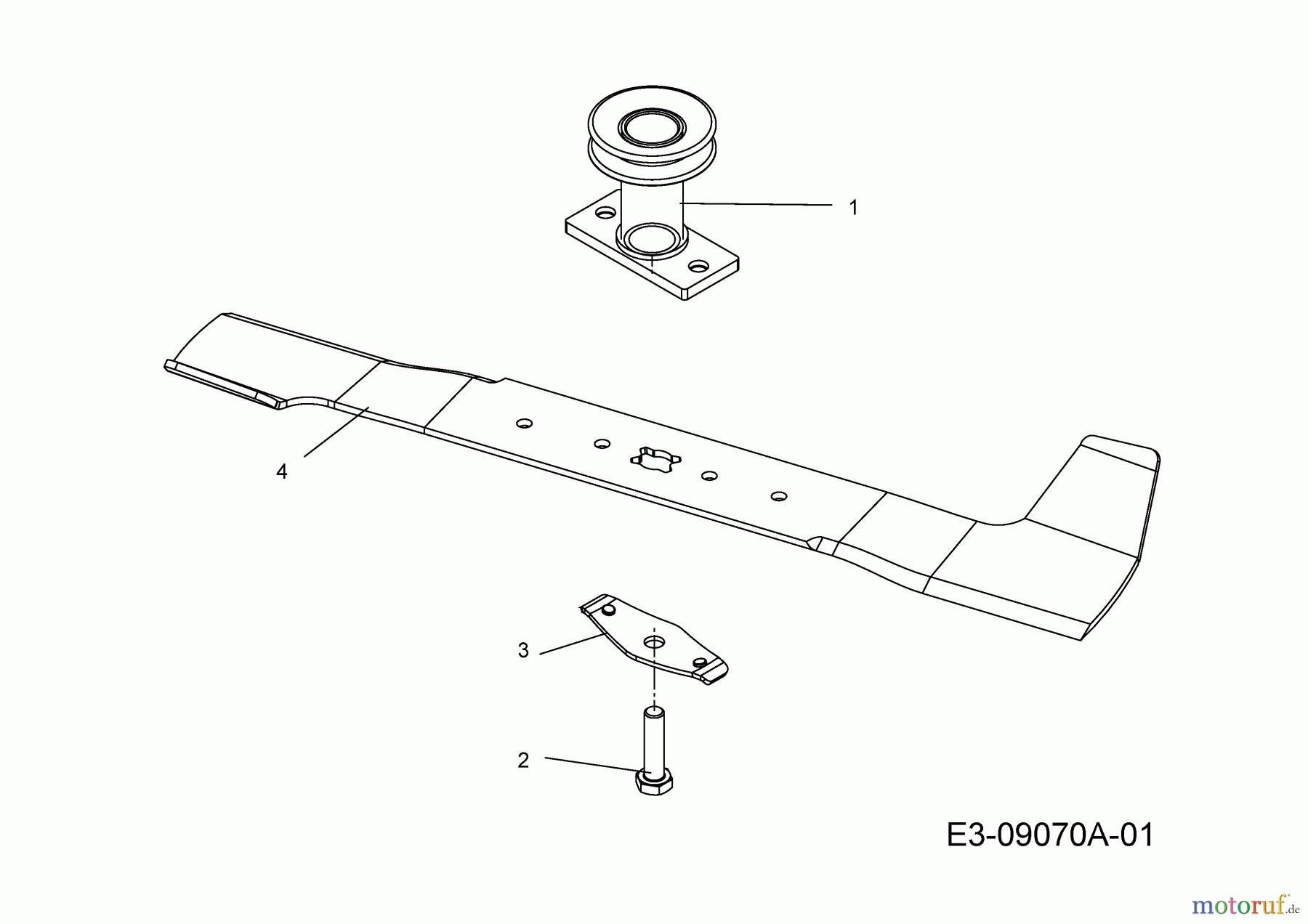  Black-Line Motormäher mit Antrieb BL 4553 S 12A-PF5E683  (2015) Messer, Messeraufnahme