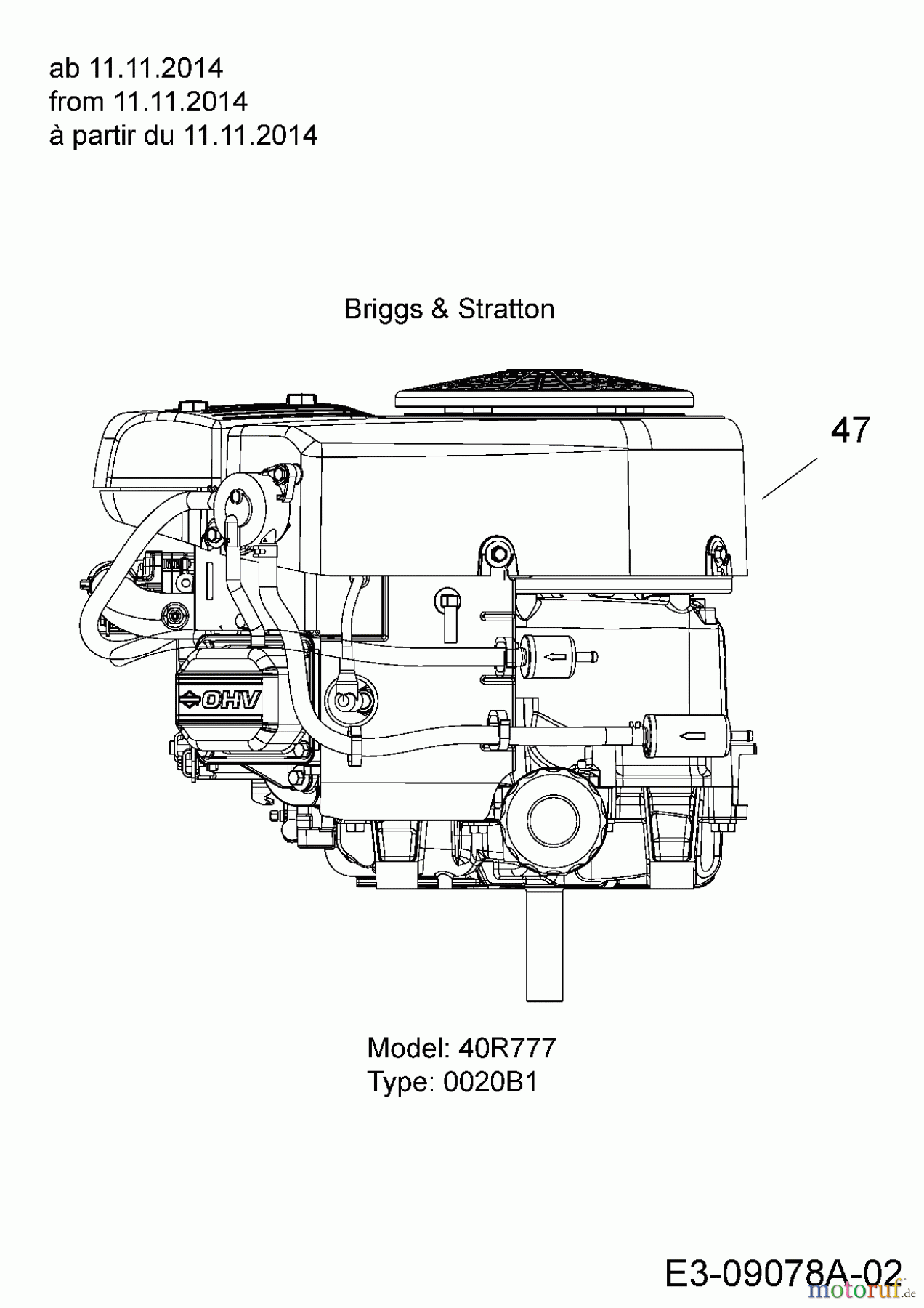  Masport Rasentraktoren HVT 4200 13AT93GS319  (2015) Motor Briggs & Stratton ab 11.11.2014