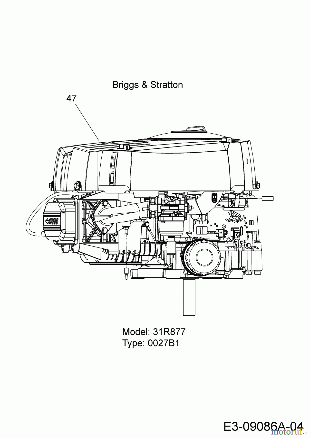 Cub Cadet Rasentraktoren CC 919 HG 13HJ93AG603 (2016) Motor Briggs & Stratton