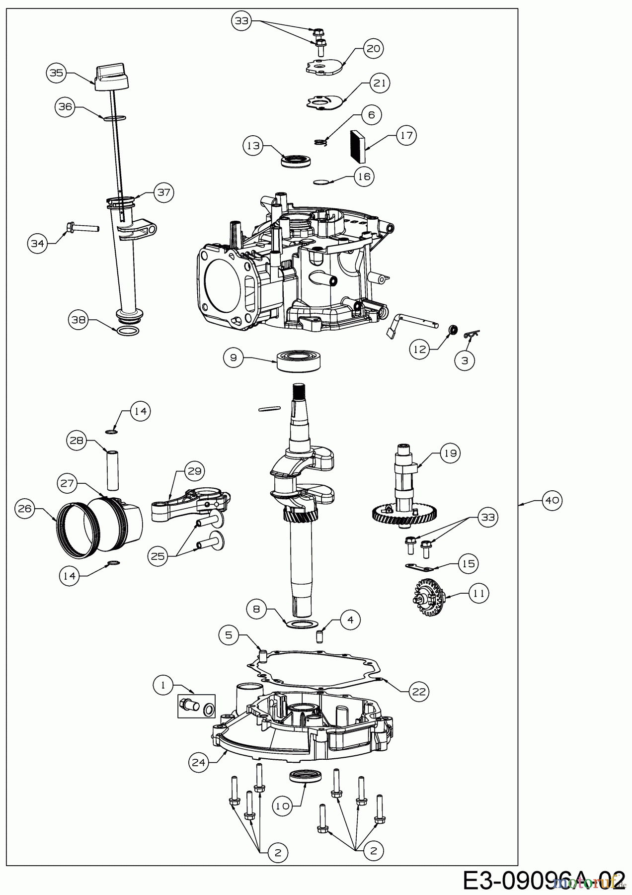  MTD-Motoren Vertikal 1X65CU 752Z1X65CU  (2015) Rumpfmotor