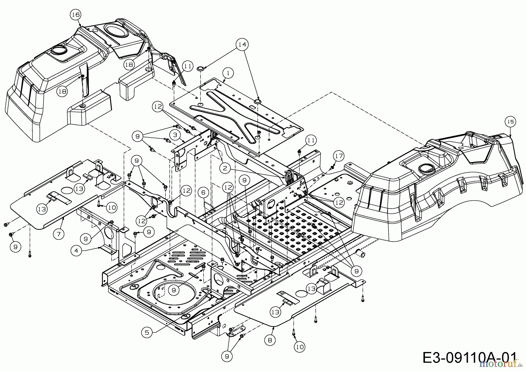 Cub Cadet Zero Turn Z-Force LZ 60 17BIDAGD010 (2015) Sitzträger, Tankabdeckungen