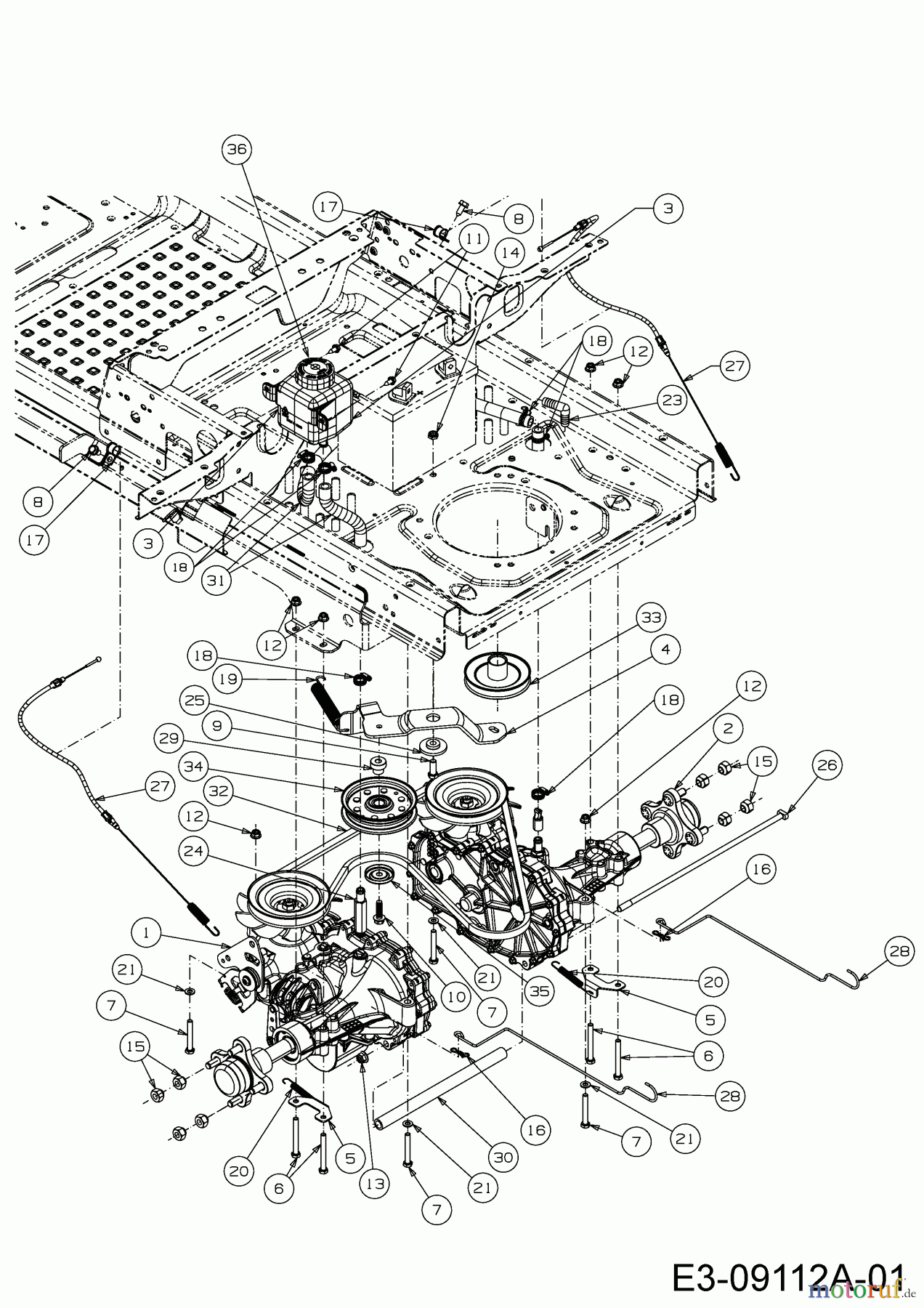 Cub Cadet Zero Turn Z-Force LZ 60 17BIDAGD010 (2015) Fahrantrieb