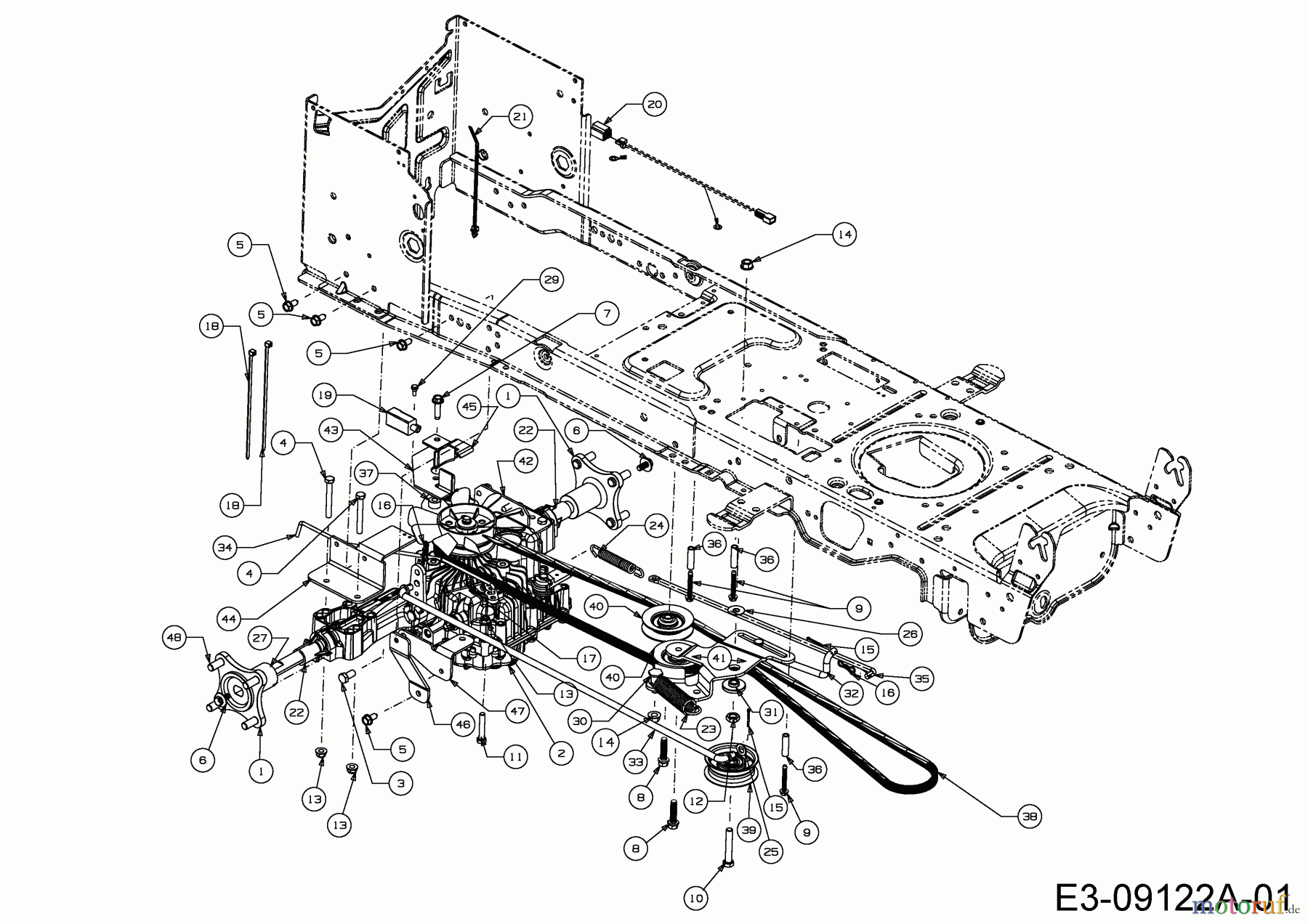  Massey Ferguson Rasentraktoren MF 50-24 SH 13HQ93GP695  (2016) Fahrantrieb