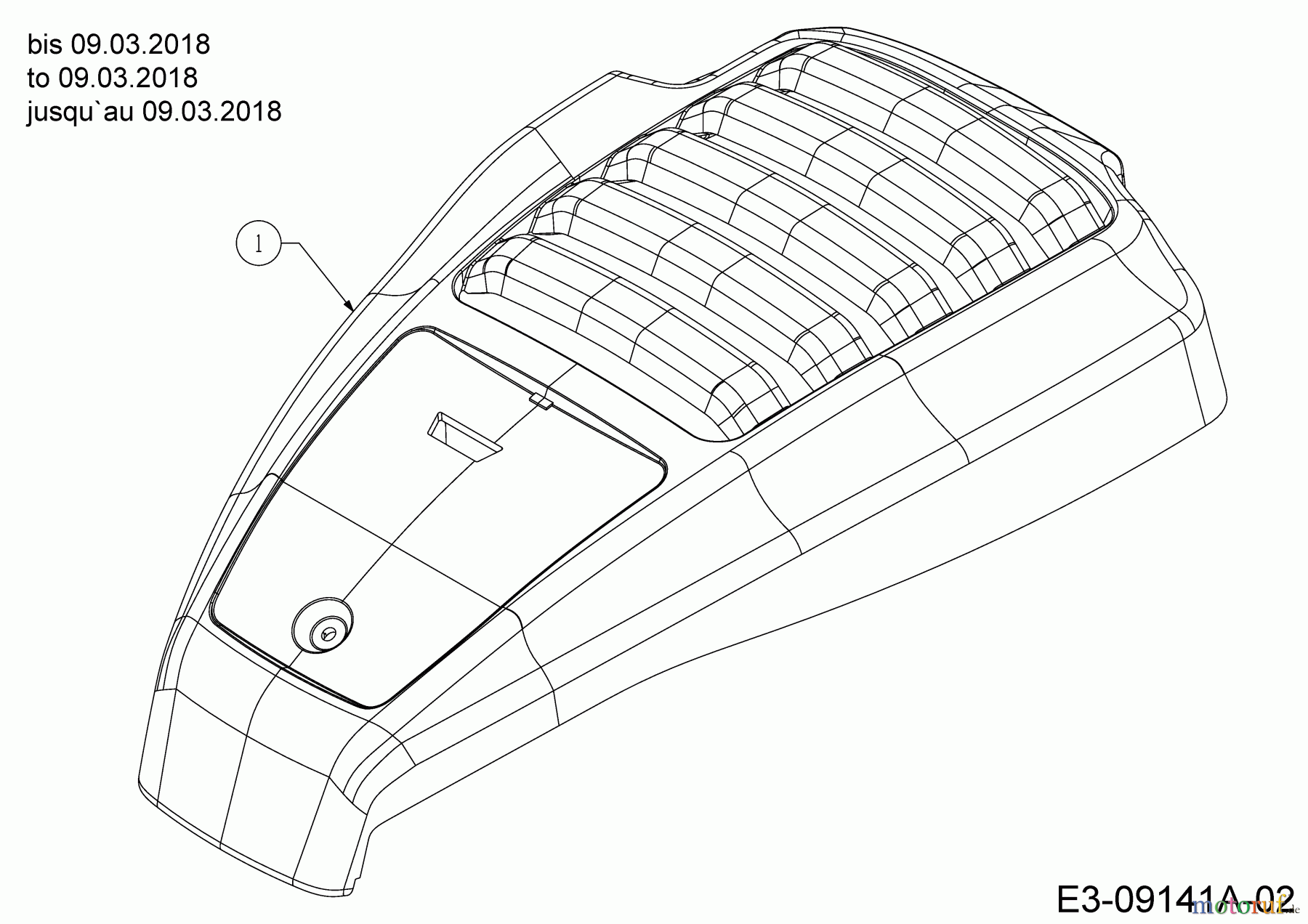 Cub Cadet Motormäher mit Antrieb LM2 DR53S 12BBPQKC603 (2018) Motorhaube bis 09.03.2018