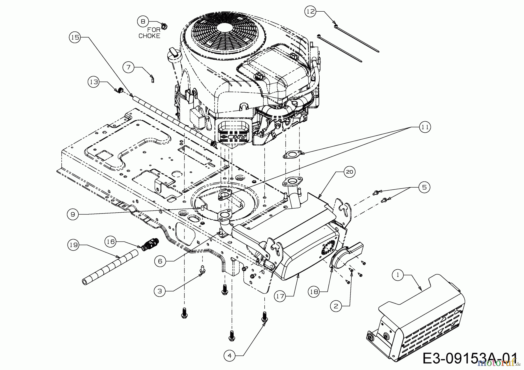 Okay Rasentraktoren Master Cut 105-15/200 H 13HU99KN675 (2015) Motorzubehör ab 01.02.2015