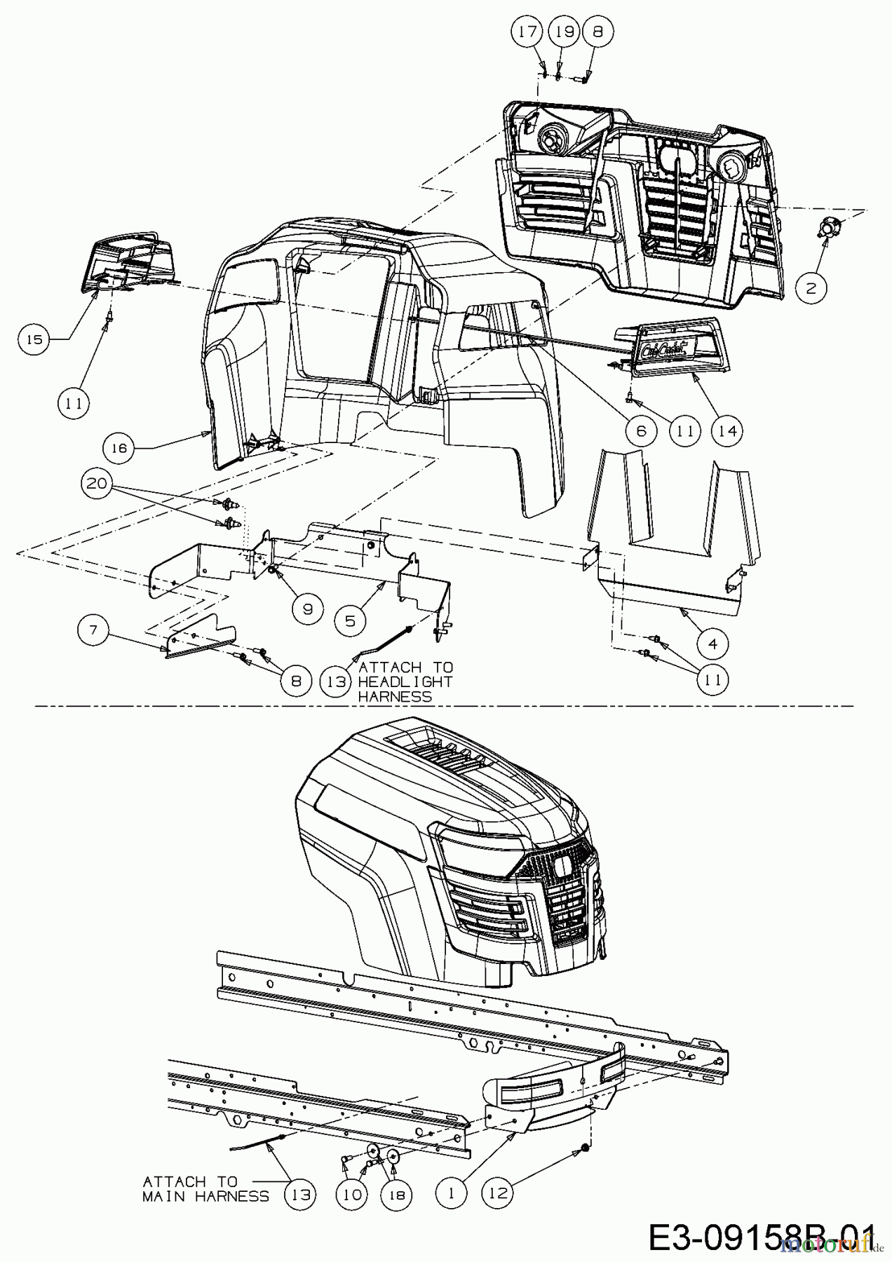  Cub Cadet Gartentraktoren GTX 2100 14A-3GE-603  (2016) Motorhaube A-Style