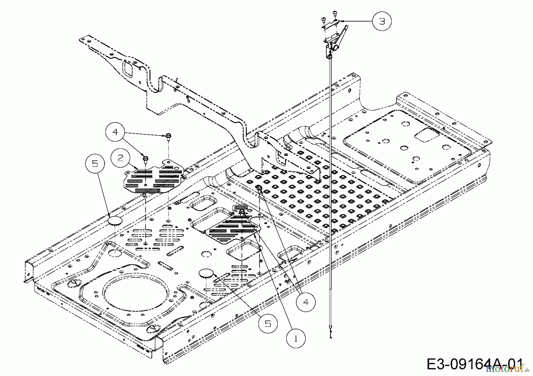 Cub Cadet Zero Turn RZT 42 17ADCACS603 (2015) Halteplatten Rahmen