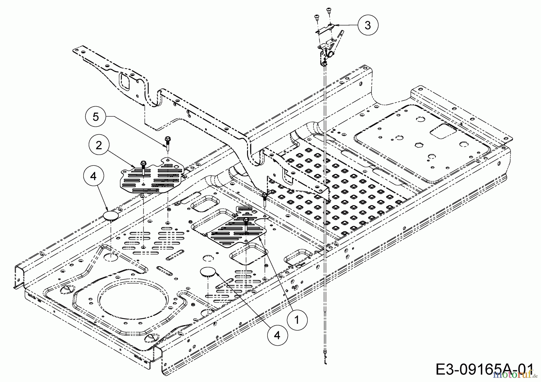 Cub Cadet Zero Turn RZT S 42 17ADCBDS603 (2015) Halteplatten Rahmen