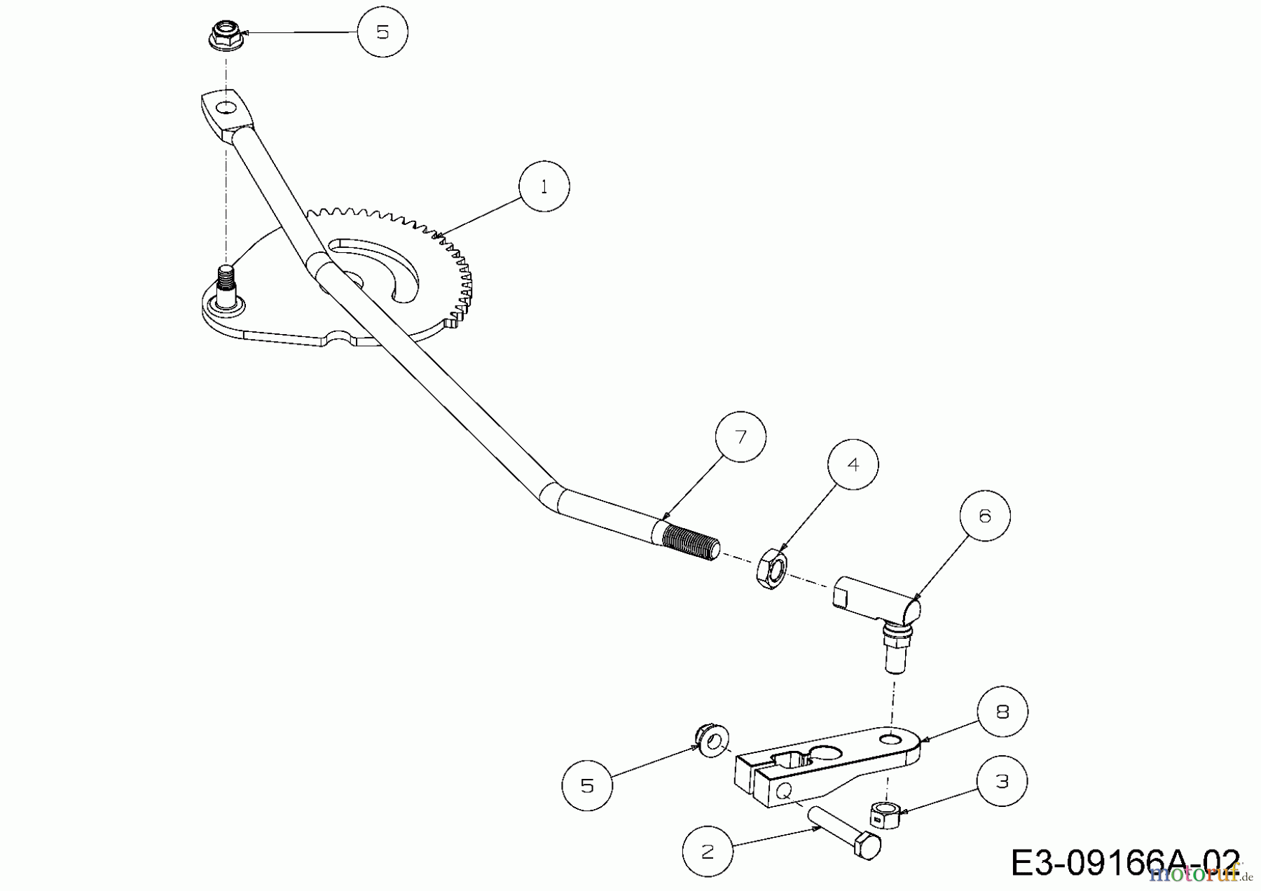 Troy-Bilt Rasentraktoren Bronco 42 13WX78KS066 (2015) Lenkschubstange, Lenksegment