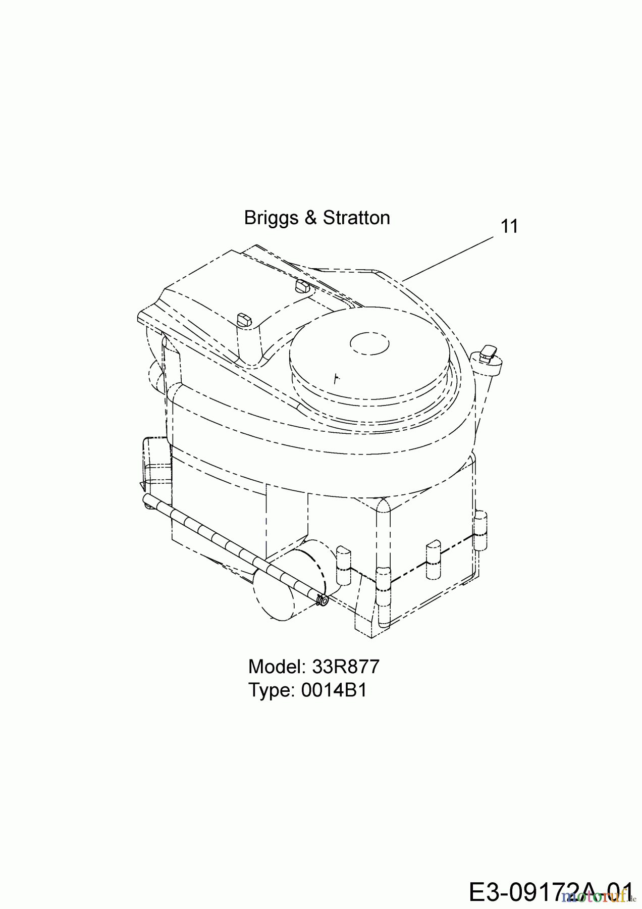  Troy-Bilt Rasentraktoren TB 46 Automatic 13AL78KT309  (2015) Motor Briggs & Stratton