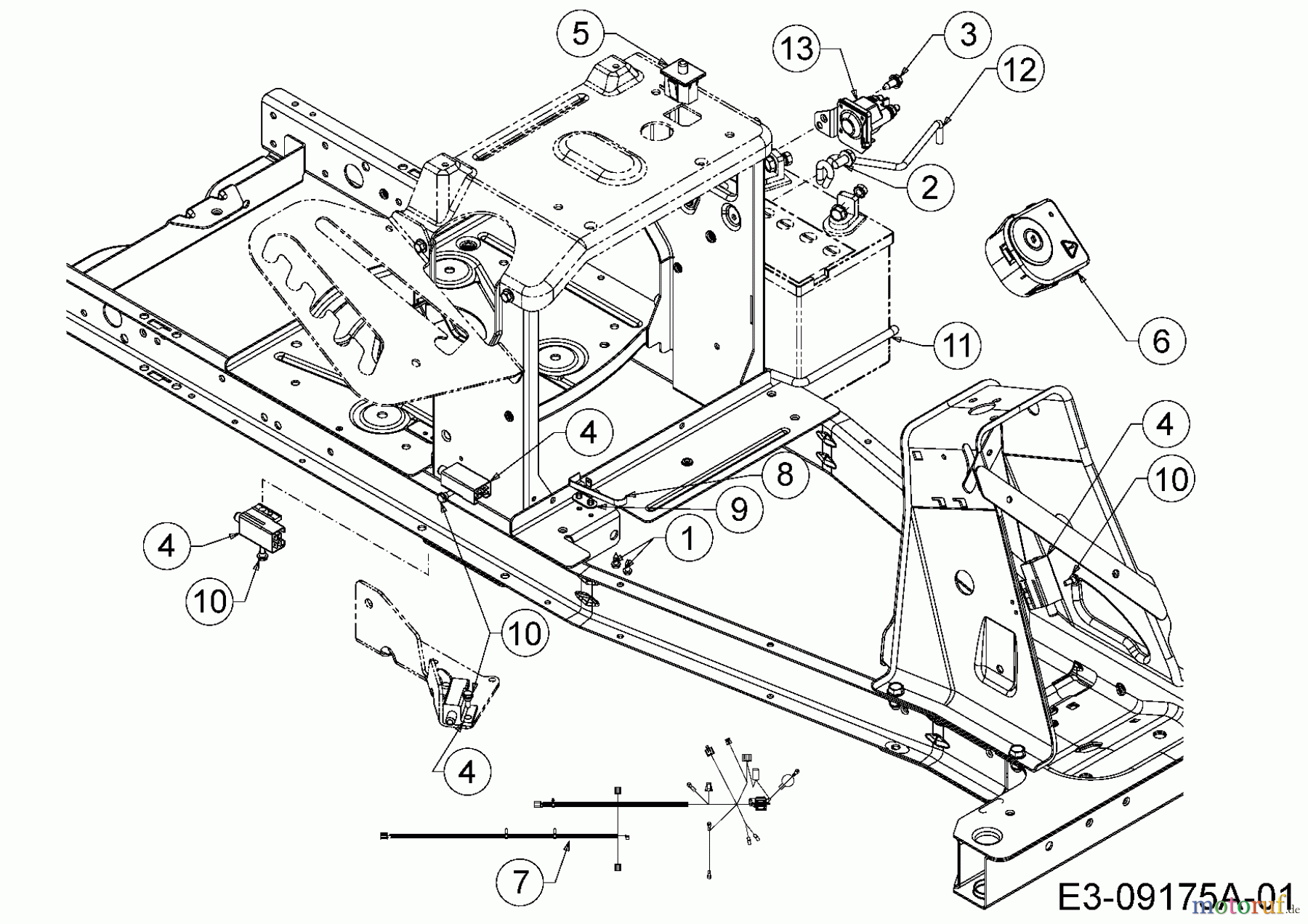 Cub Cadet Rasentraktoren MiniRider Plus+ 13B226JD330 (2015) Elektroteile