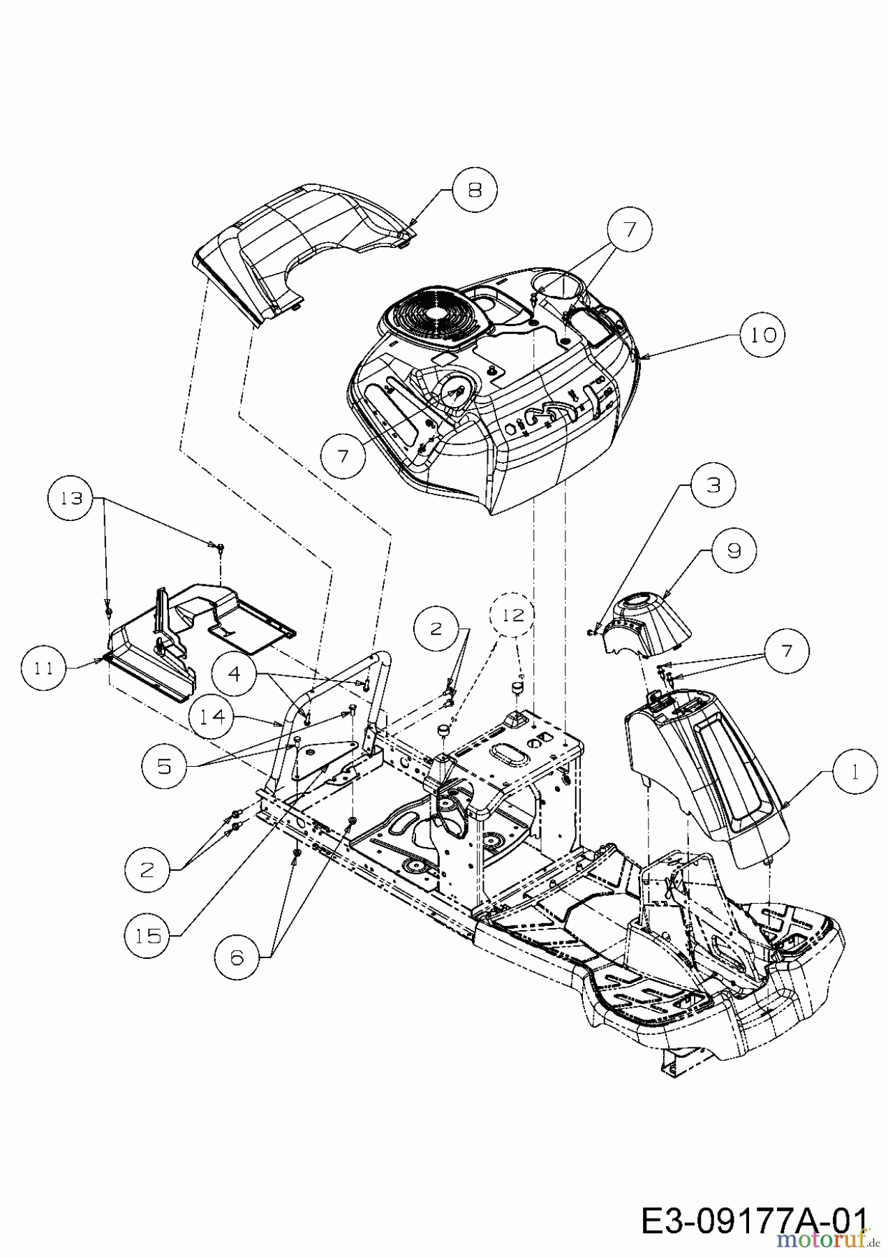 Cub Cadet Rasentraktoren MiniRider Plus+ 13B226JD330 (2015) Verkleidungen
