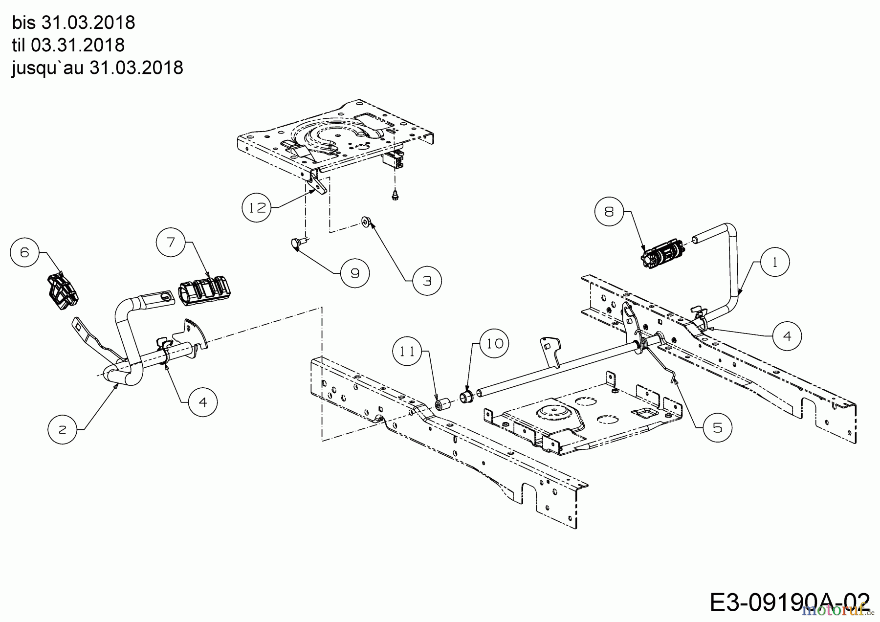  Cub Cadet Rasentraktoren XT2 PS107 13AGA1CS603  (2018) Pedale bis 31.03.2018