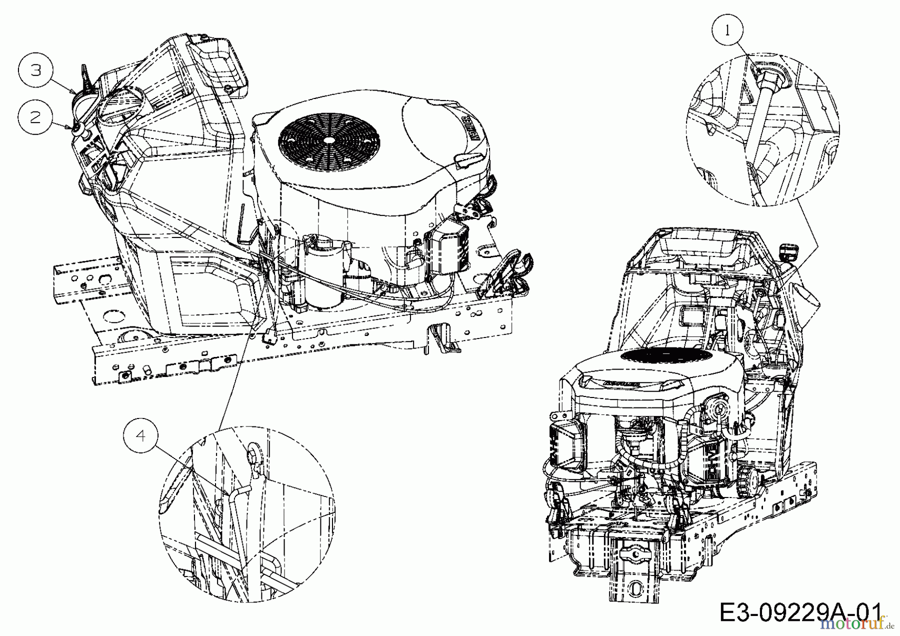  Troy-Bilt Rasentraktoren TB 2042 13APA1KS309  (2015) Choke- und Gaszug