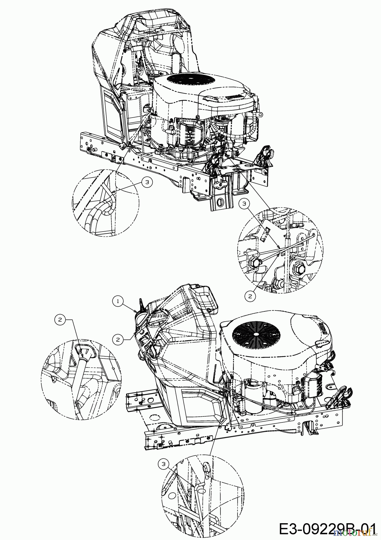 MTD Rasentraktoren 23/42 13AQA1VR308 (2017) Choke- und Gaszug