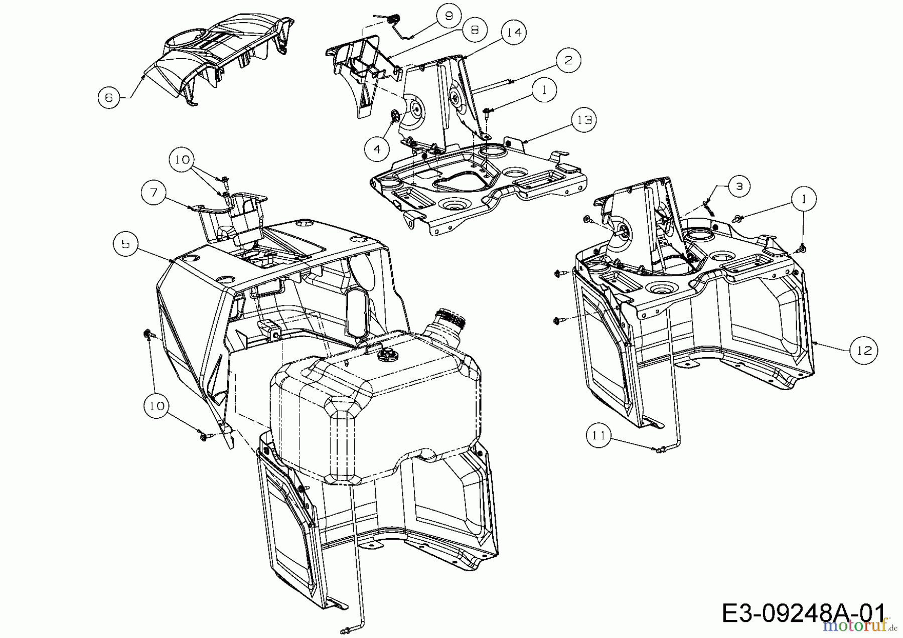  Troy-Bilt Rasentraktoren TB 2042 13APA1KS309  (2015) Armaturenbrett