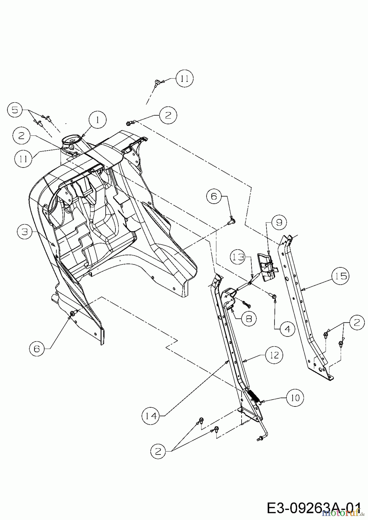 Troy-Bilt Gartentraktoren TB 2654 14AR94KK066 (2015) Armaturenbrett