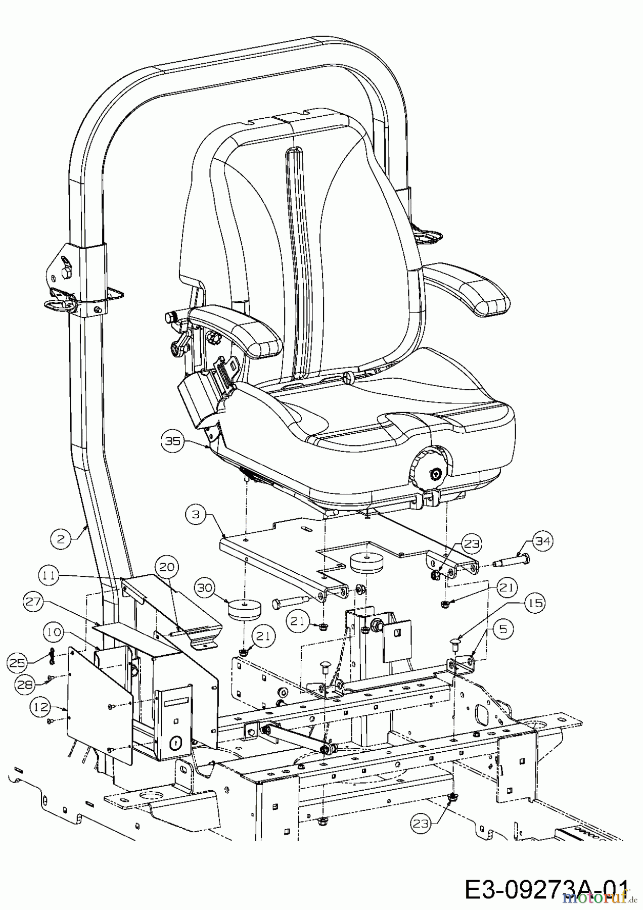  Cub Cadet Zero Turn Tank LZ 60 Commercial 53BH2PTD330  (2016) Sitz, Überrollbügel