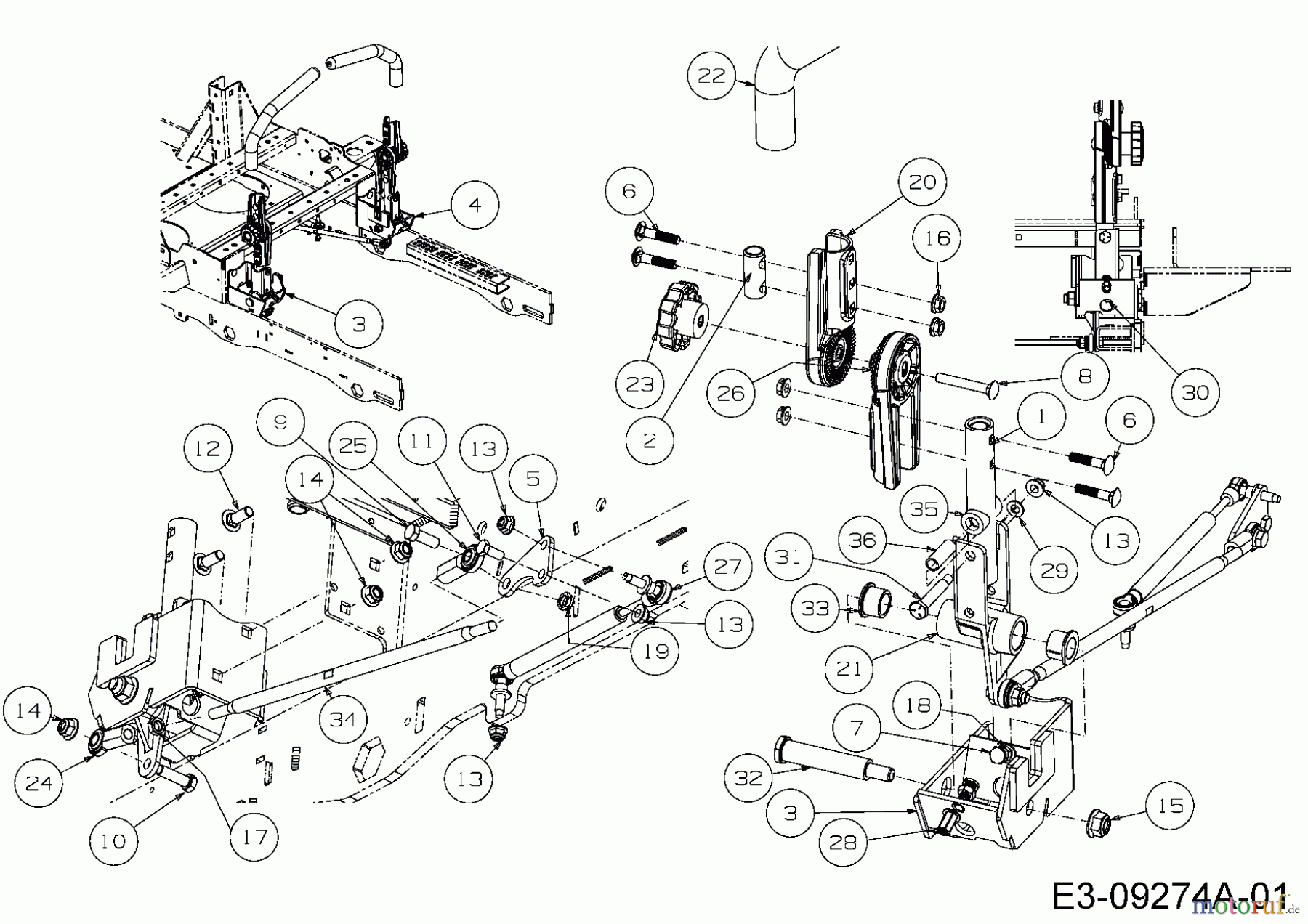  Cub Cadet Zero Turn Tank LZ 60 Commercial 53BH2PTD330  (2016) Lenkung
