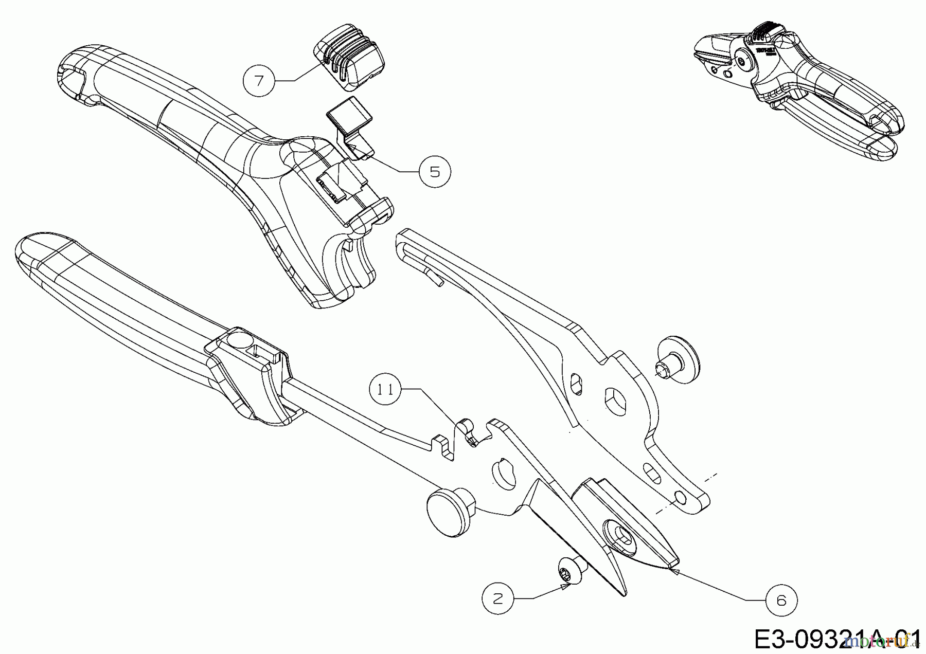  Troy-Bilt Gartenscheren RS 2500 (TB) 490-851-Y014  (2015) Grundgerät