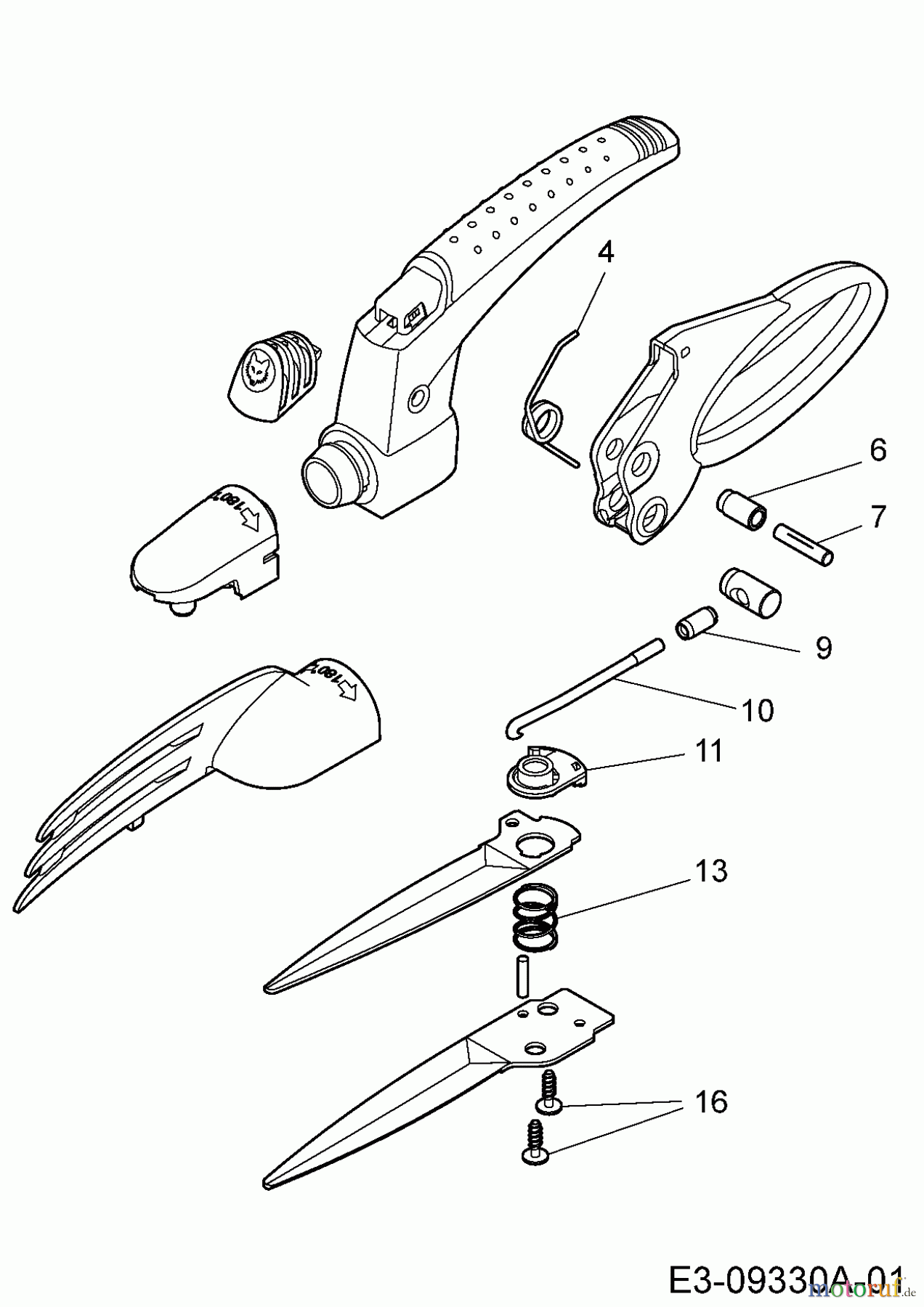 Troy-Bilt Handgrasscheren RI-GC (TB) 490-851-Y028 (2016) Grundgerät