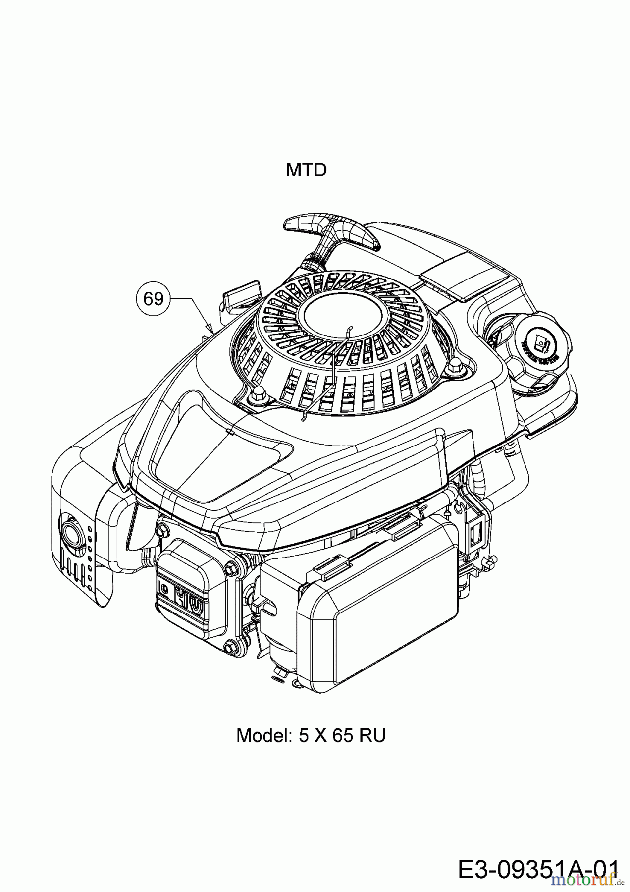 Troy-Bilt Motormäher TB 115 11A-A22J766 (2015) Motor MTD