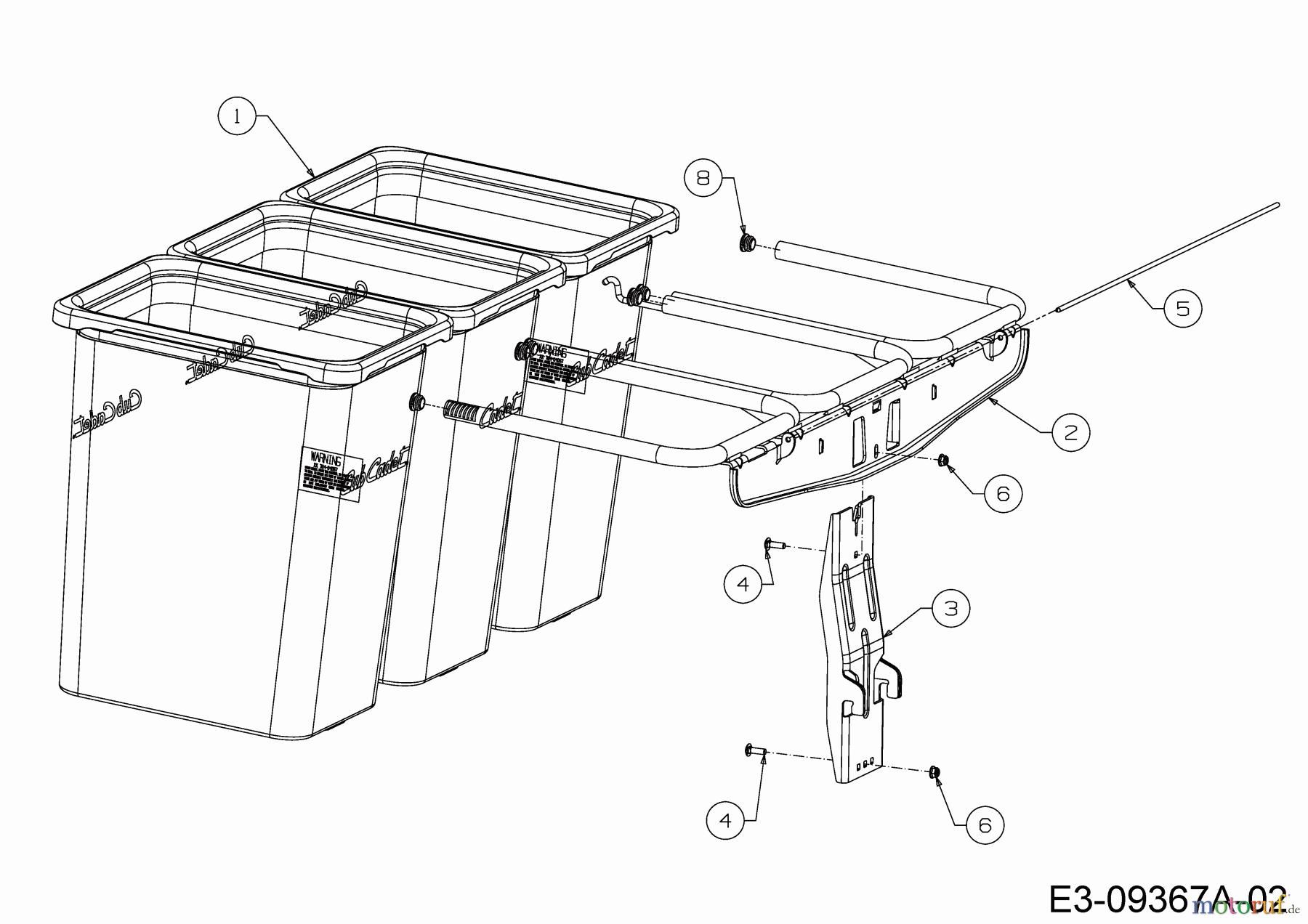 MTD Zubehör Zubehör Garten- und Rasentraktoren Grasfangvorrichtung für GTX 2100 19A40004100 (2014) Grasfangsack