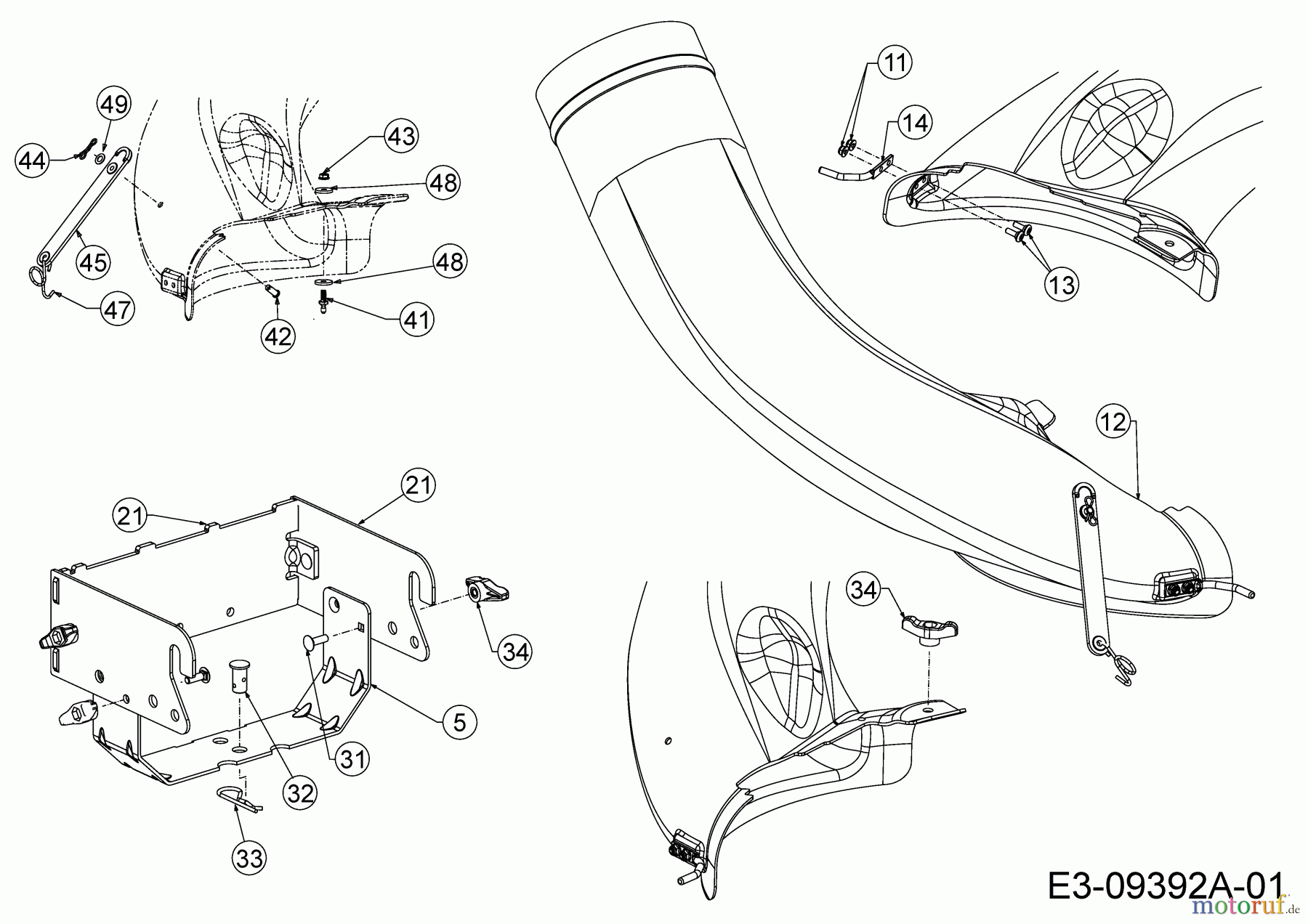 MTD Zubehör Zubehör Garten- und Rasentraktoren Grasfangvorrichtung für 900 Serie (NX-09) mit Mähwerk G (42