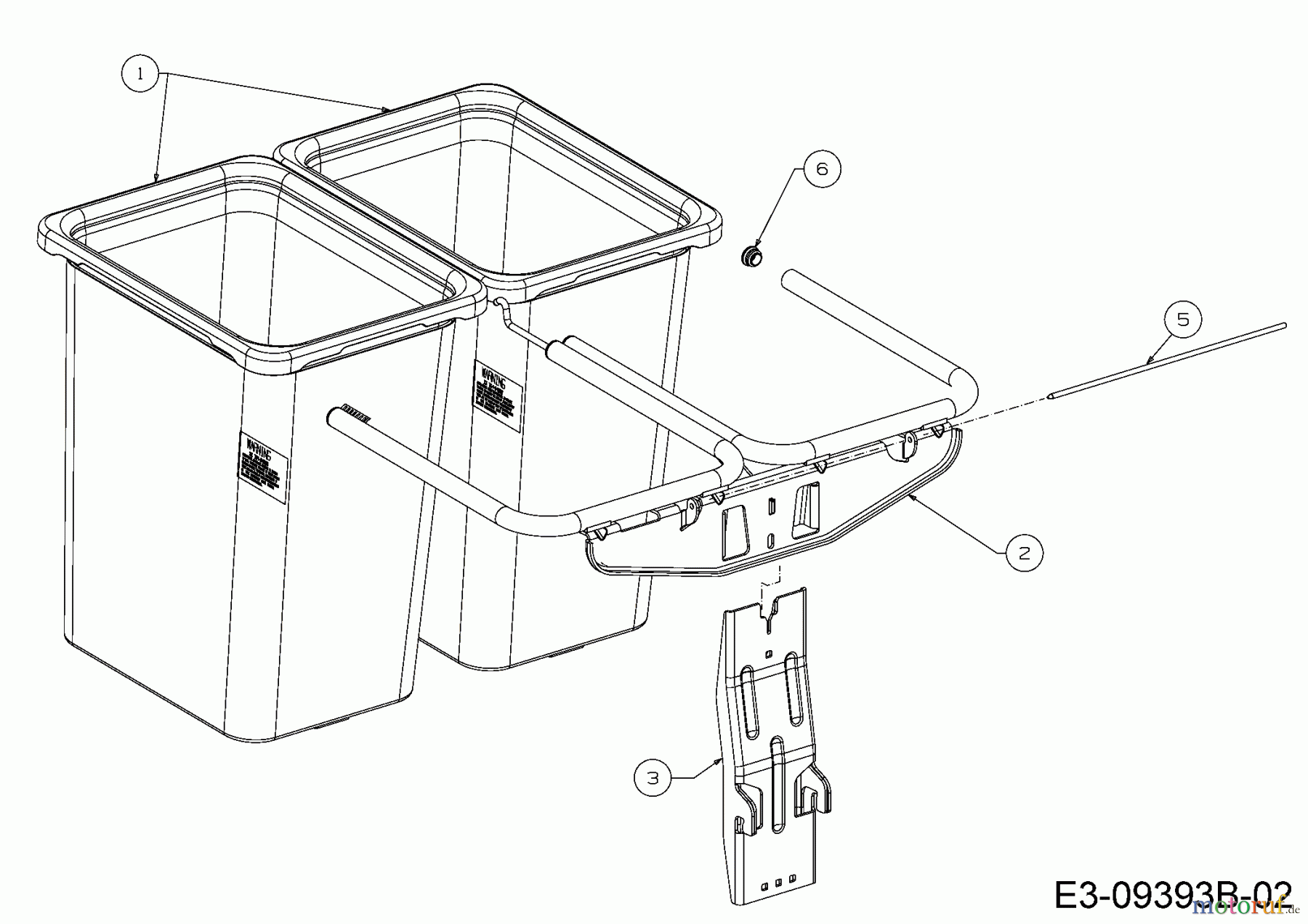 MTD Zubehör Zubehör Garten- und Rasentraktoren Grasfangvorrichtung für 900 Serie (NX-09) mit Mähwerk G (42