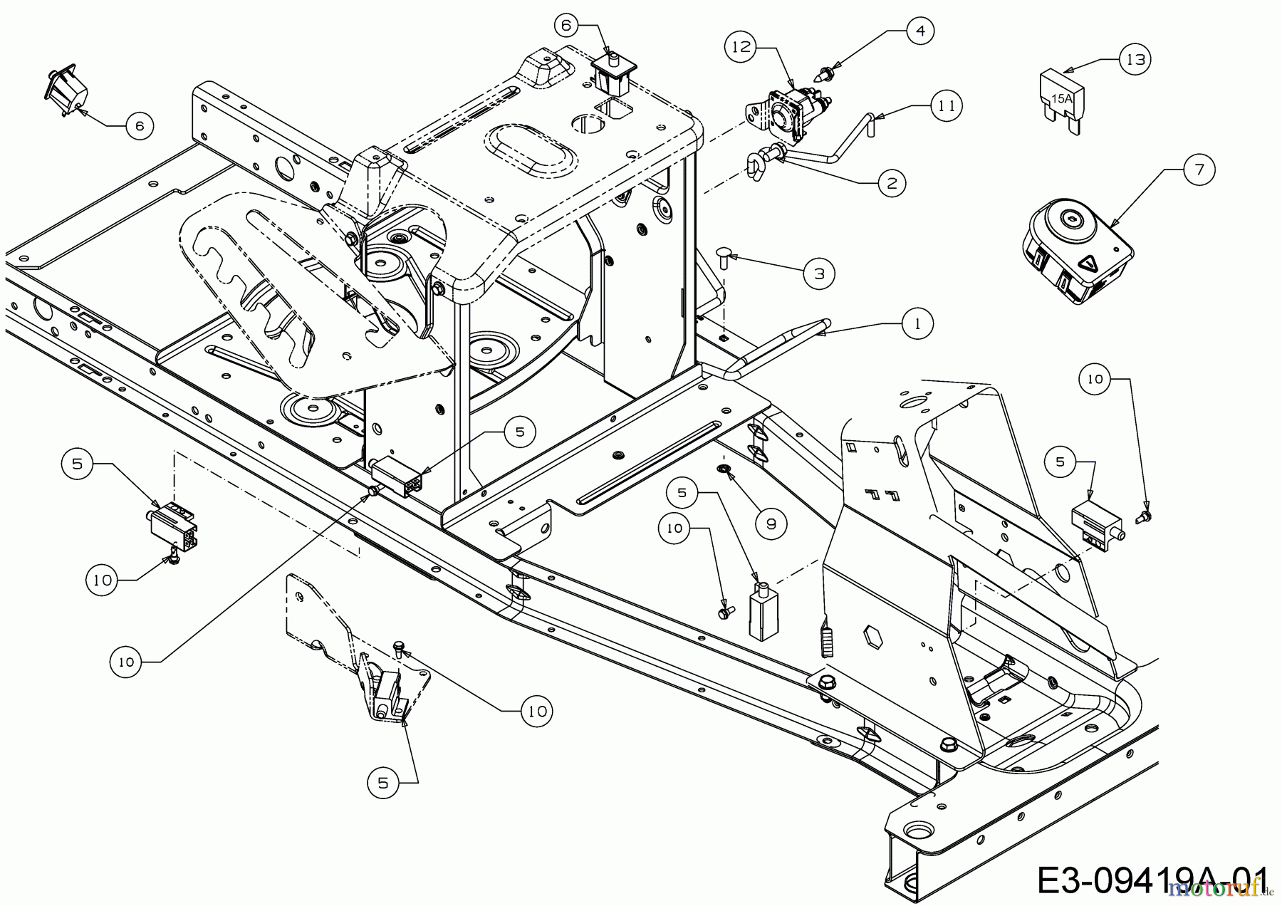 Cub Cadet Rasentraktoren LR2 NR76 13B221HD603 (2017) Elektroteile