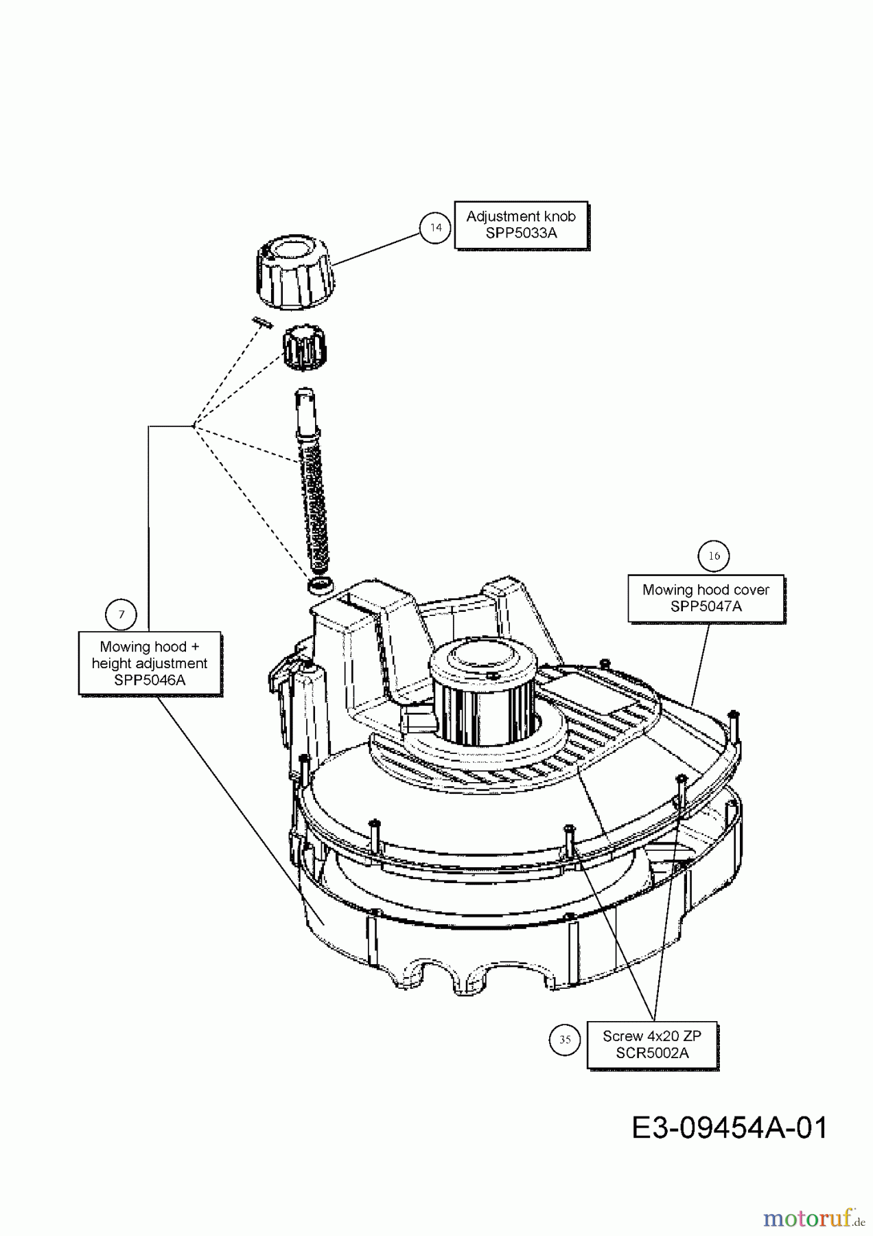  Cub Cadet Mähroboter Lawnkeeper 500 18AO05LA603  (2013) Höhenverstellung