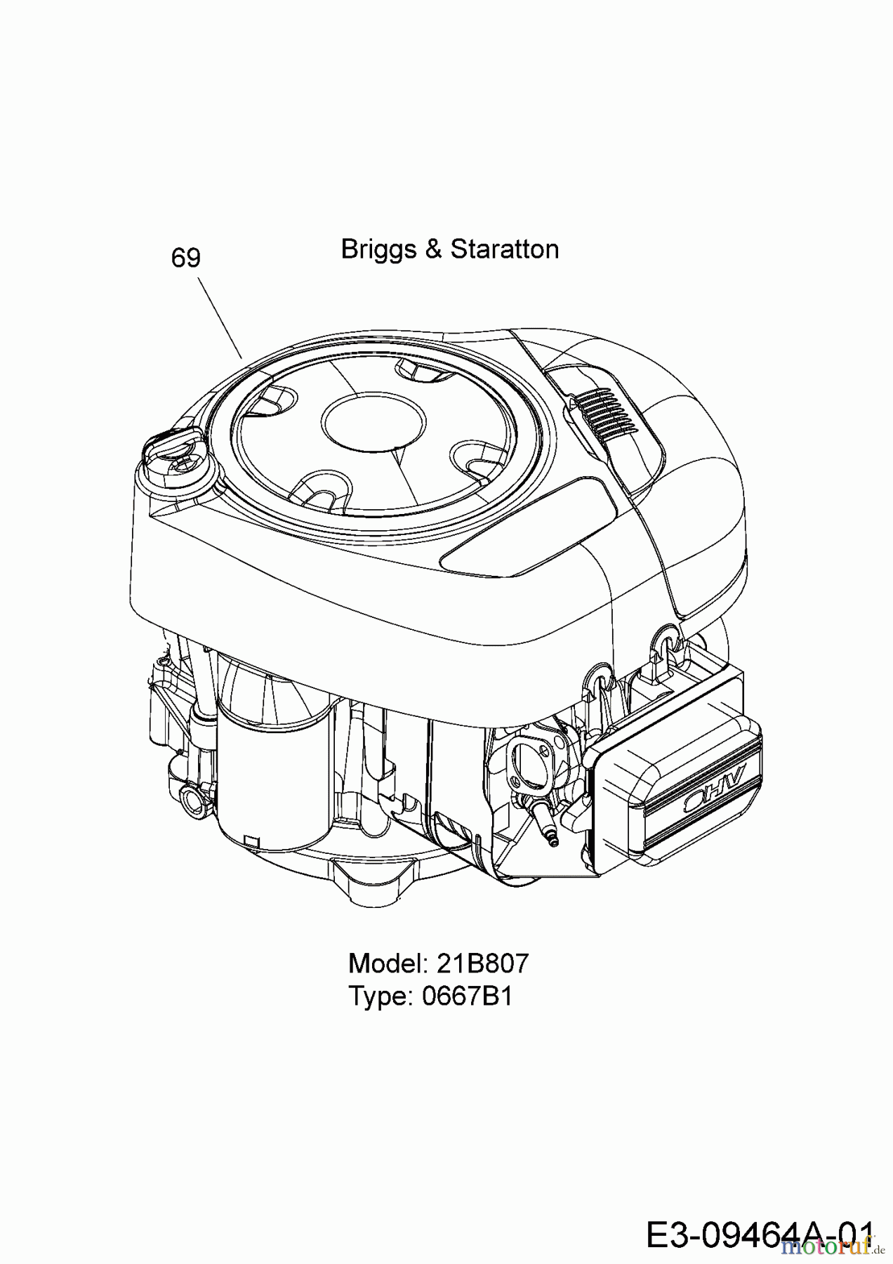 Bolens Rasentraktoren BL 135/96 T 13AH775F684  (2009) Motor B&S