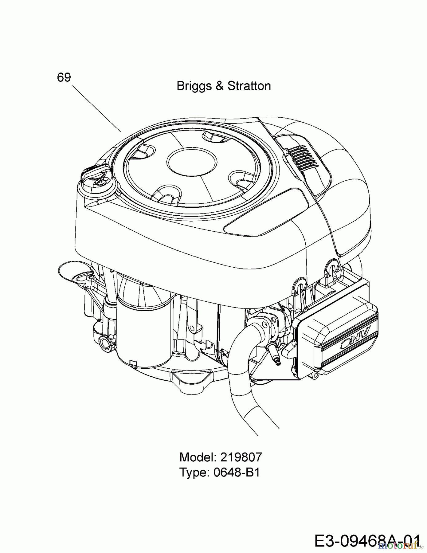 MTD Rasentraktoren LF 125 13AH773F600 (2009) Motor B&S
