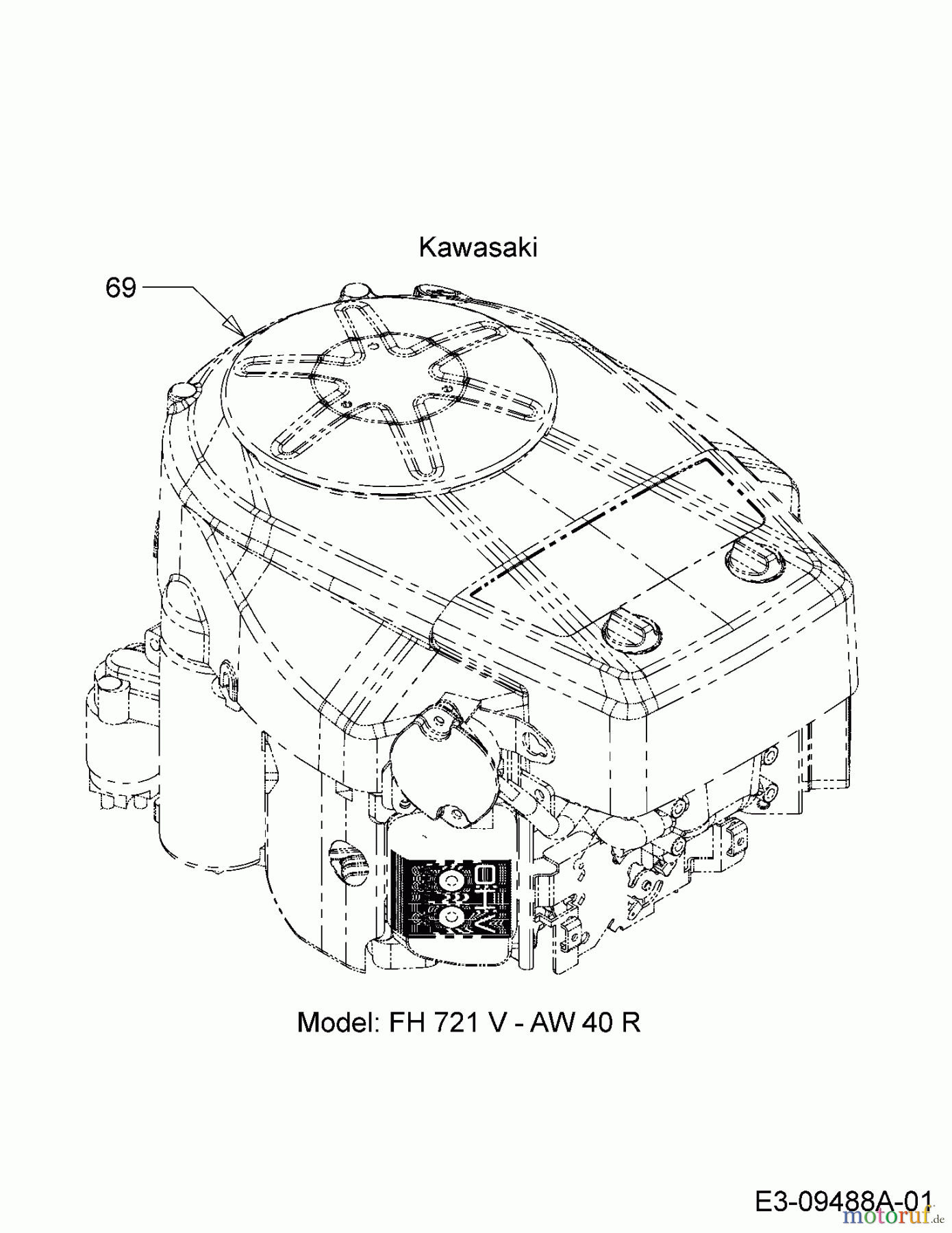 MTD Rasentraktoren Platinum SD 25/107 H 13AI793G686 (2009) Motor Kawasaki