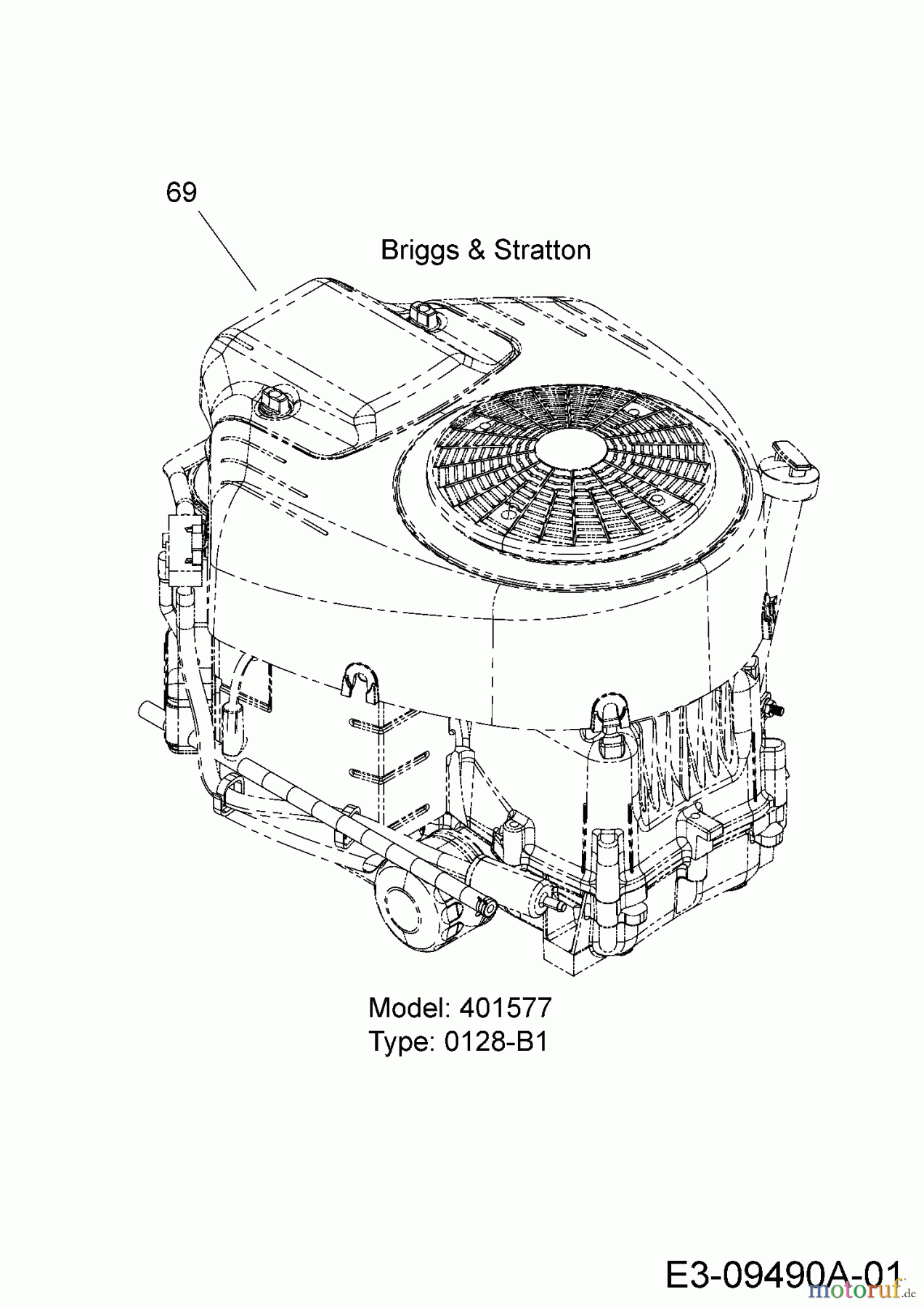 Gutbrod Rasentraktoren JLX 96 SH 13AT79GF690  (2009) Motor B&S