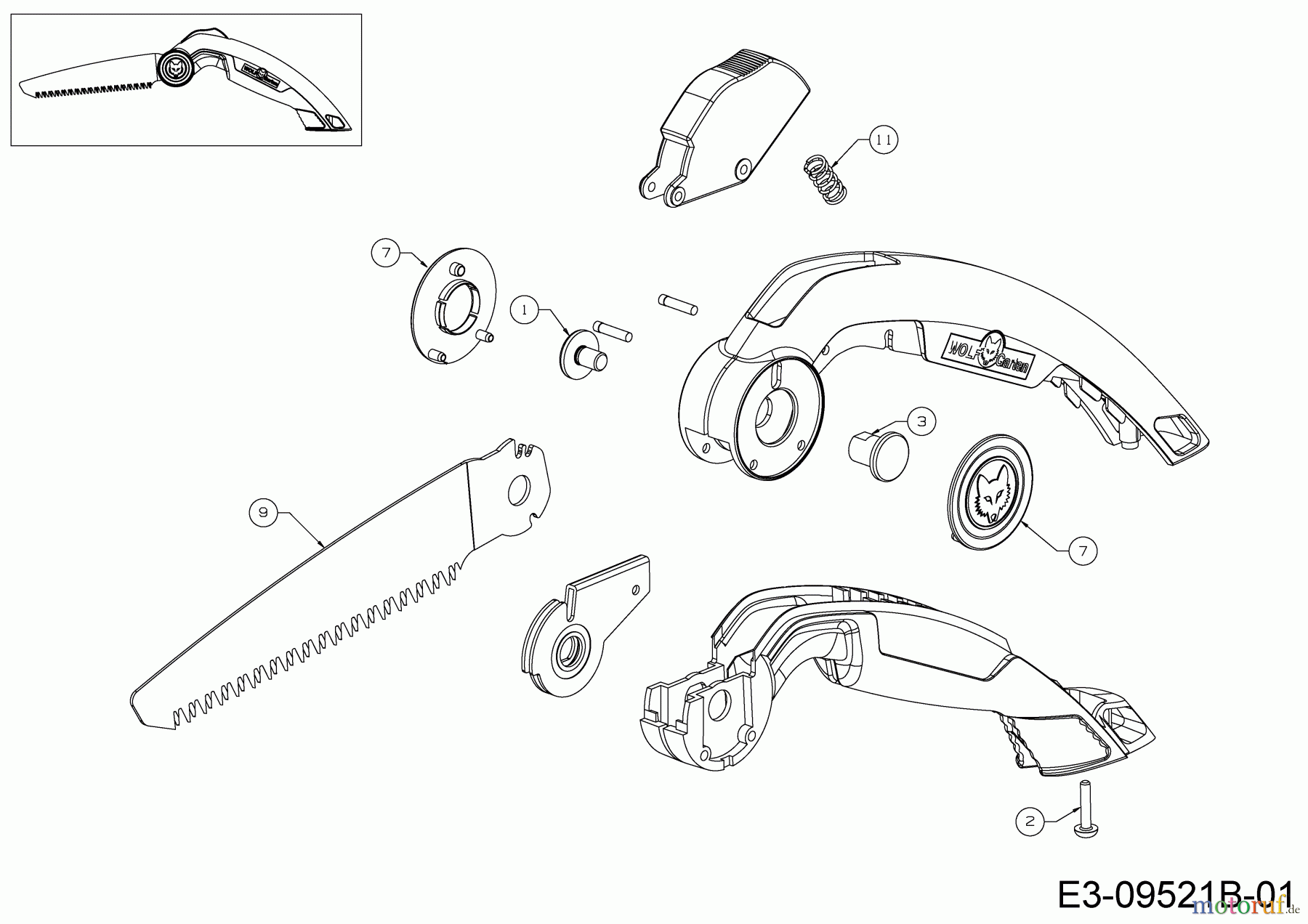  Wolf-Garten Sägen Power Cut 145 73BCA003650  (2018) Grundgerät