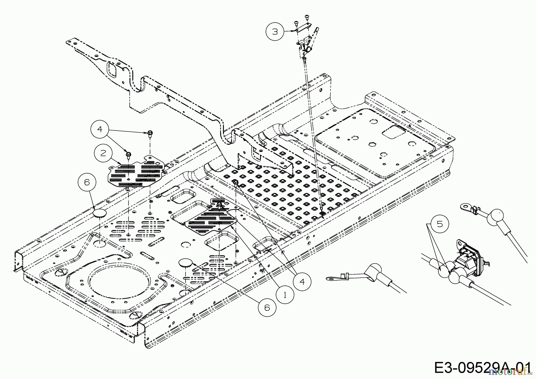 Cub Cadet Zero Turn RZT L 42 17BMCACS603 (2016) Halteplatten Rahmen