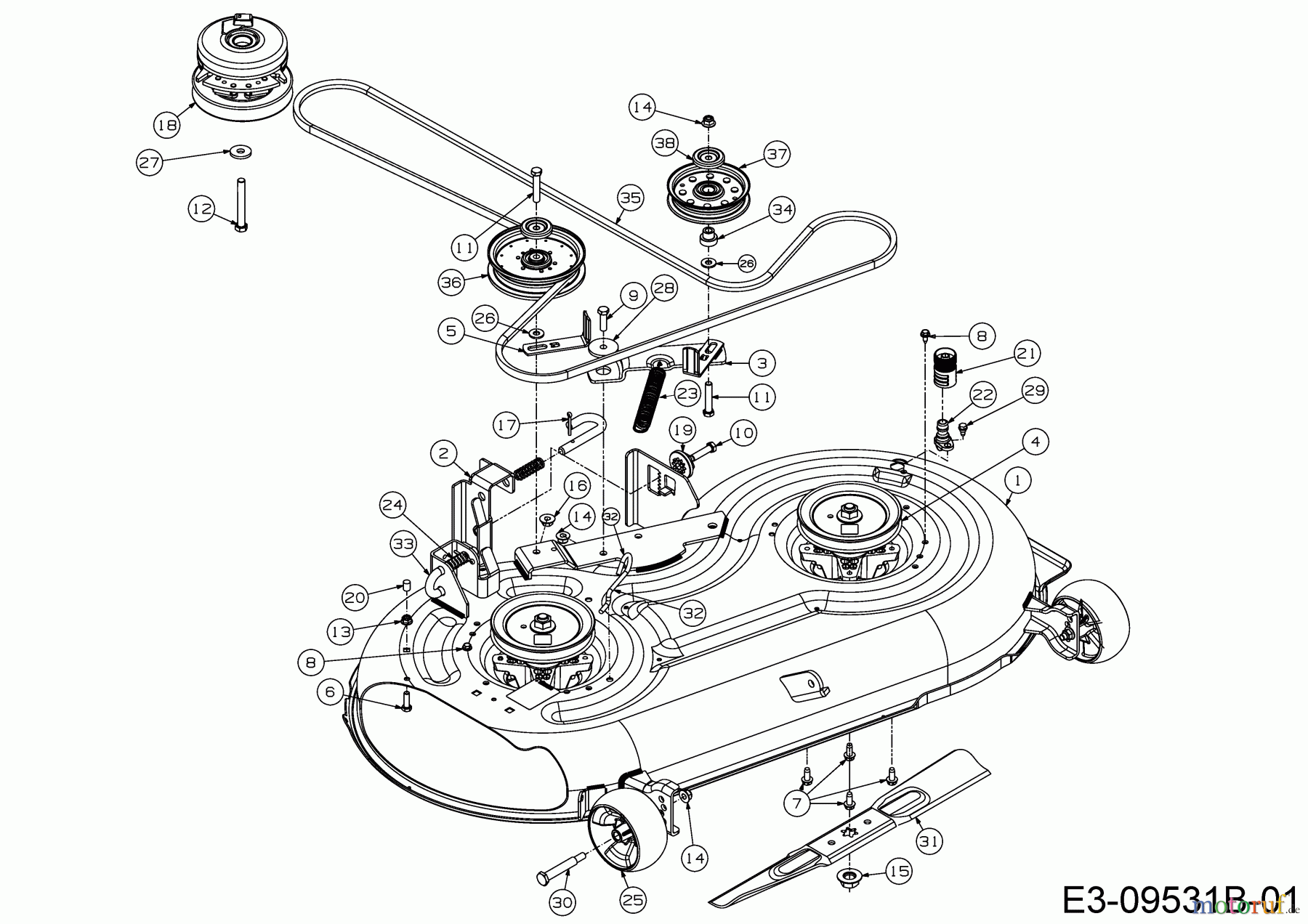  MTD Zero Turn Z 170 DH 17AMCACS678  (2017) Mähwerk S (42