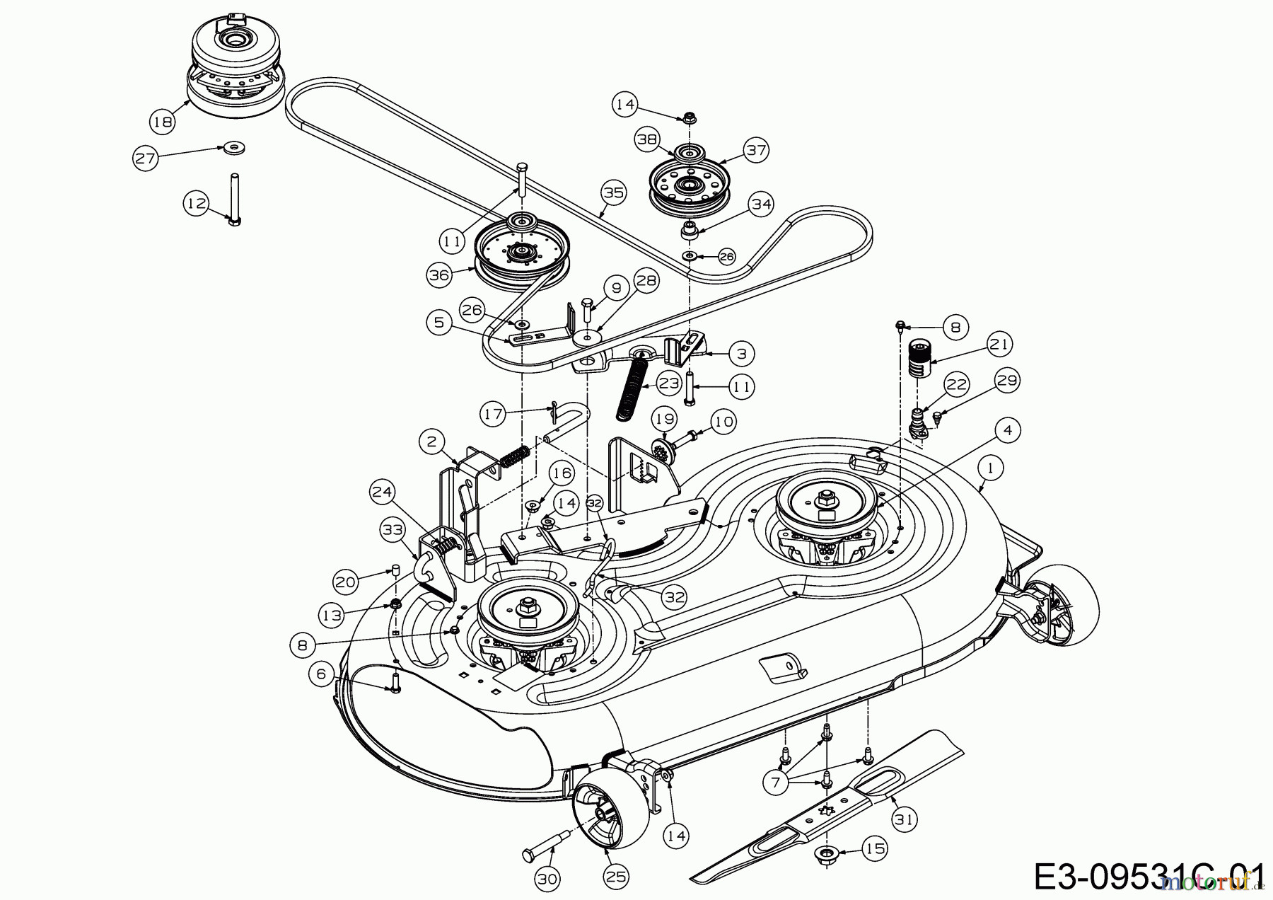 Cub Cadet Zero Turn XZ2 107I 17AWCBYS603 (2018) Mähwerk S (42