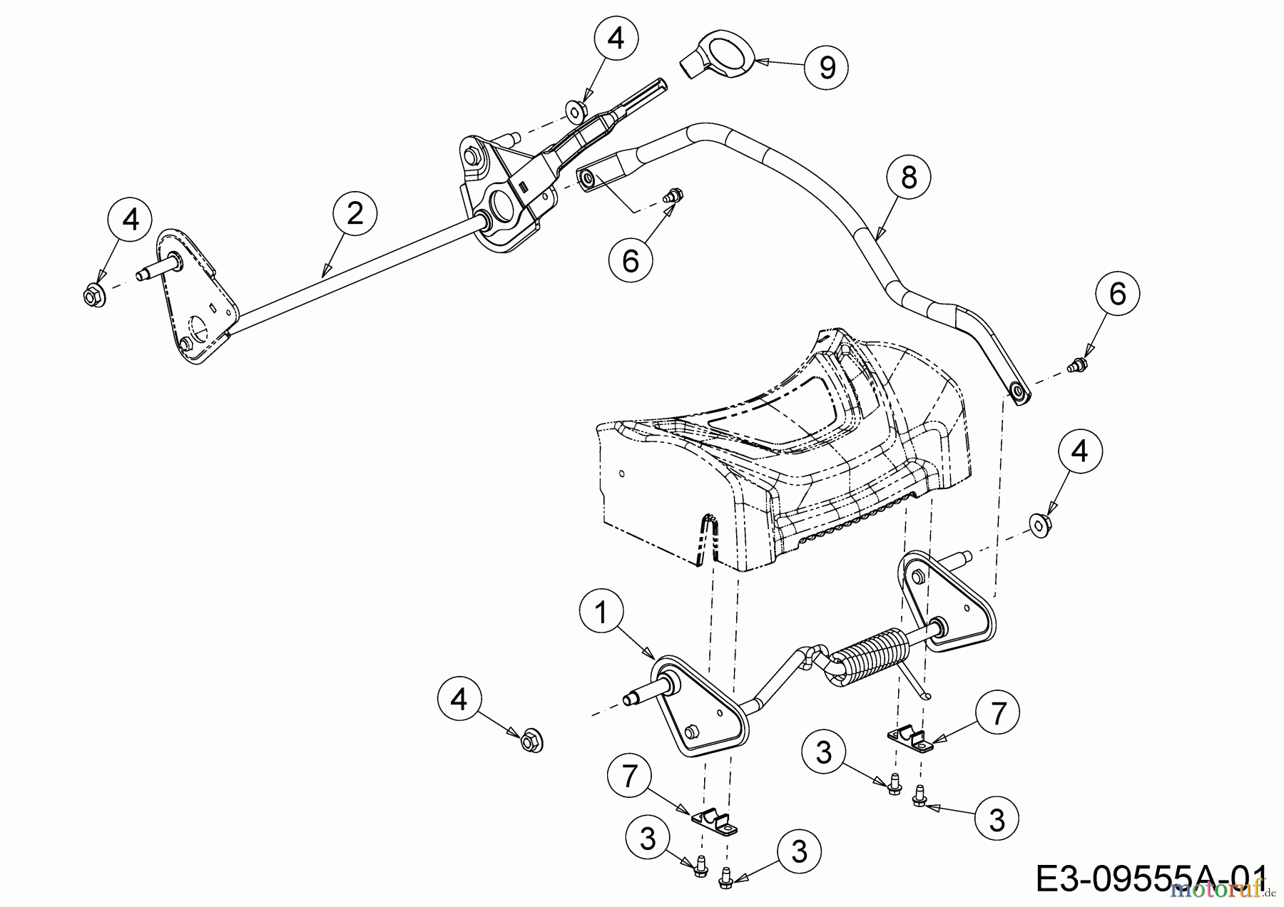 Cub Cadet Motormäher LM 1 CPB 46 11A-TQ5C603 (2017) Achsen, Höhenverstellung